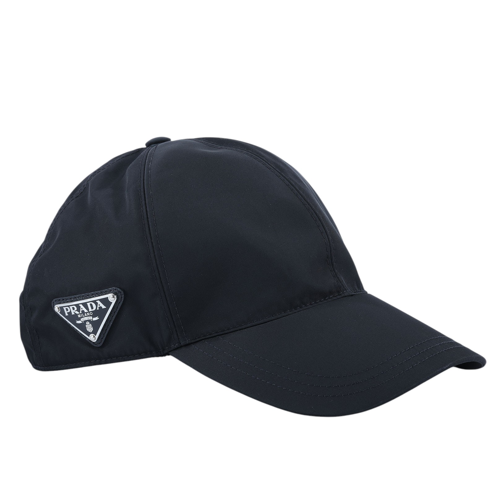 普拉達 PRADA 棒球帽 2HC274_2DMI_M 黑三角鐵牌尼龍鴨舌帽#M 無附屬品