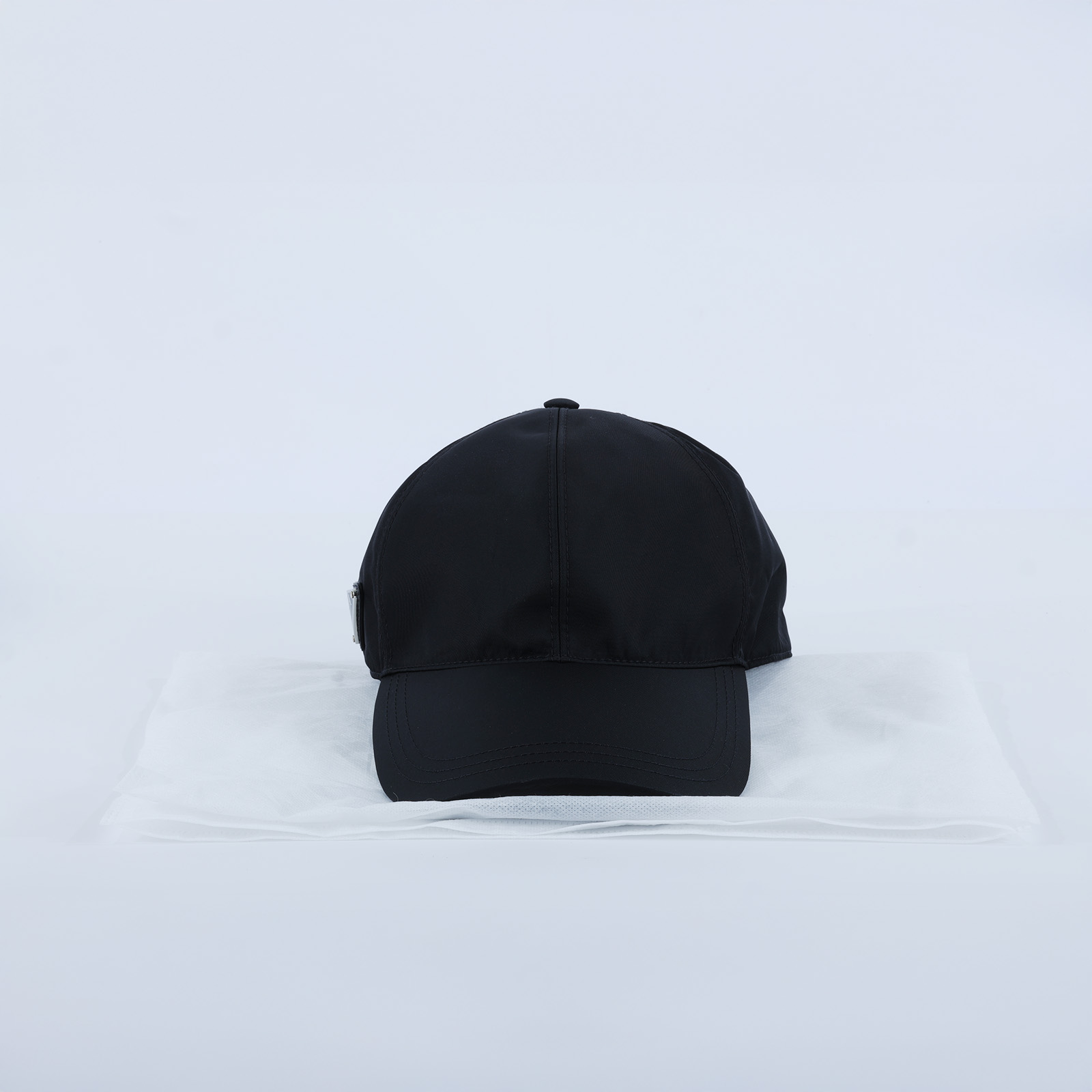 普拉達 PRADA 棒球帽 2HC274_2DMI_M 黑三角鐵牌尼龍鴨舌帽#M 無附屬品