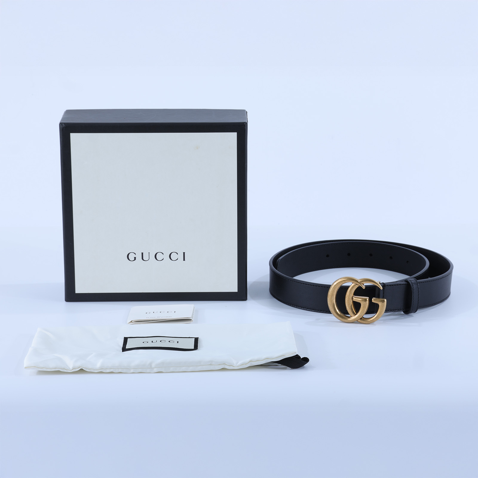 古馳 GUCCI GG Marmont 窄版腰帶 414516 AP00T_85  原廠盒子/防塵袋