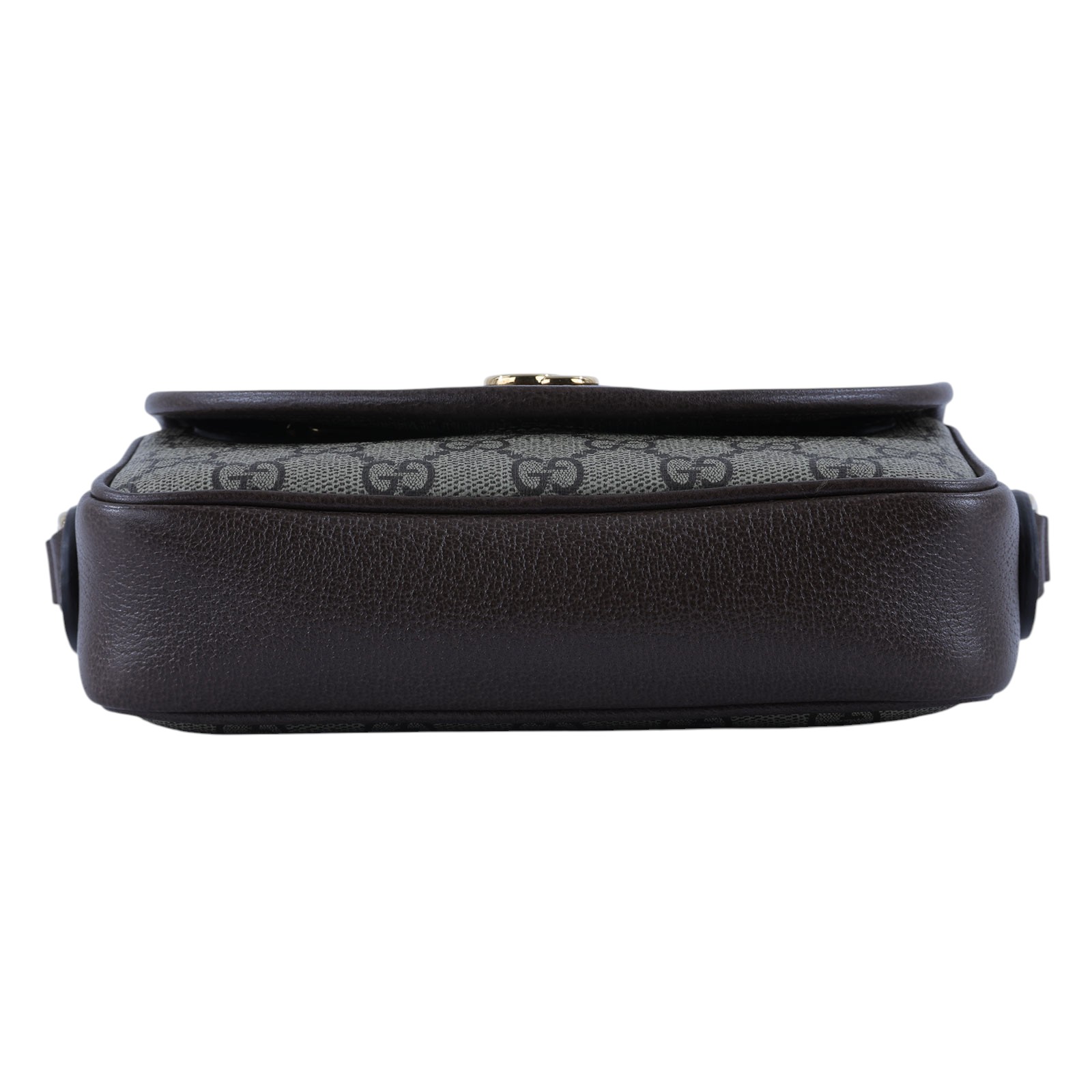 古馳 GUCCI ophidia 拉鍊 迷你 翻蓋包 米色 烏木色 772239 FACUJ  原廠盒子/防塵袋