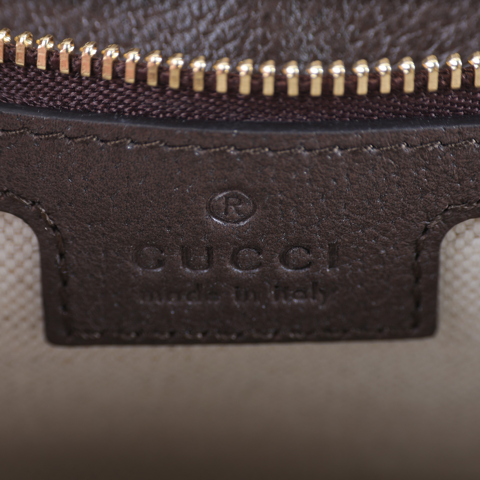 古馳 GUCCI ophidia 拉鍊 迷你 翻蓋包 米色 烏木色 772239 FACUJ  原廠盒子/防塵袋