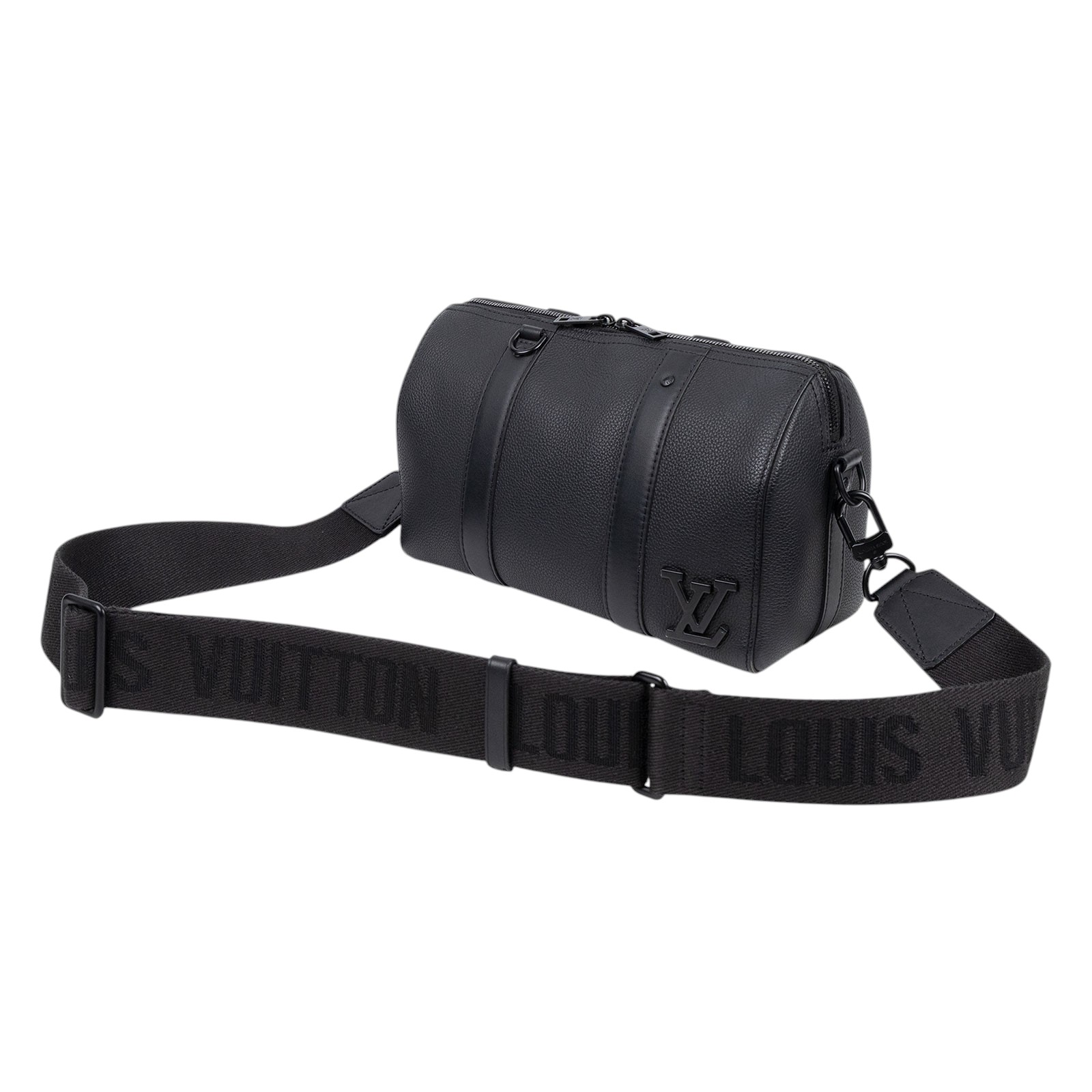 路易威登 LOUIS VUITTON City Keepall 肩背 波士頓包 黑色 M59255 晶片款 黑CITY KEEPALL 防塵袋/背帶
