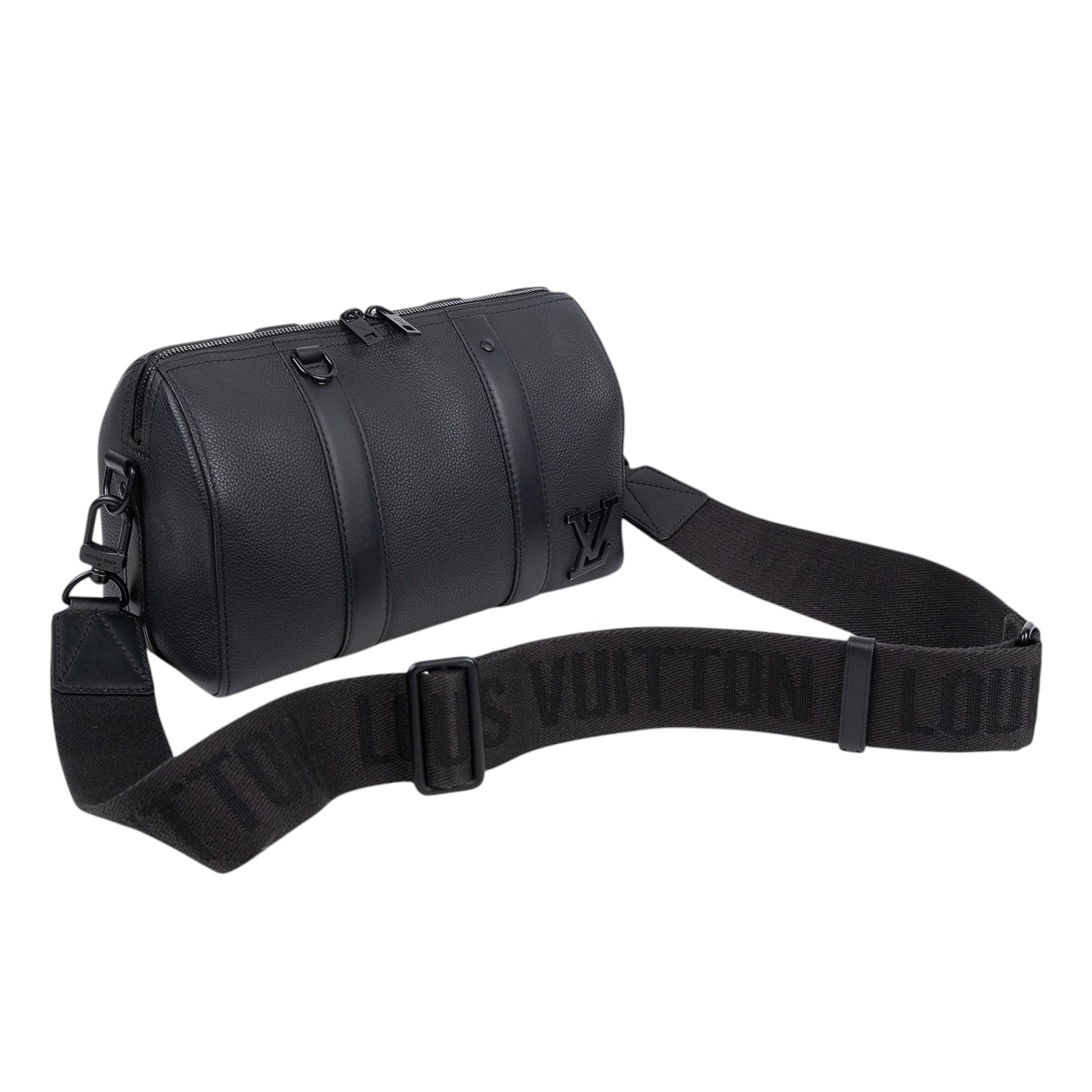路易威登 LOUIS VUITTON City Keepall 肩背 波士頓包 黑色 M59255 晶片款 黑CITY KEEPALL 防塵袋/背帶