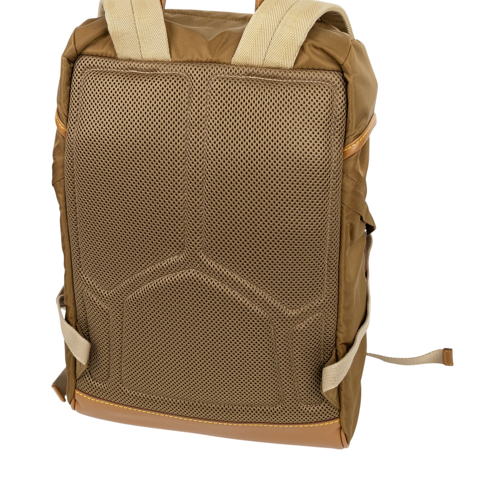 普拉達 PRADA Re-Nylon Saffiano皮革 背囊 2VZ135_2CX2 茶色RE-NYLON後背包 防塵袋