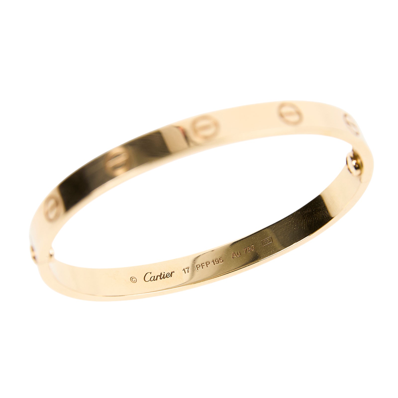 卡地亞 CARTIER Love 手環 B6035517 YG LOVE手環#17 原廠盒子/保書/購買證明正本/螺絲起子