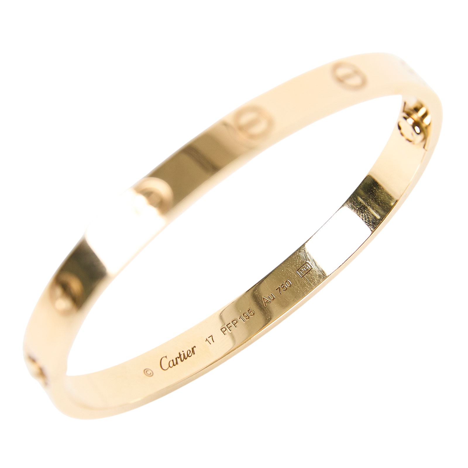 卡地亞 CARTIER Love 手環 B6035517 YG LOVE手環#17 原廠盒子/保書/購買證明正本/螺絲起子