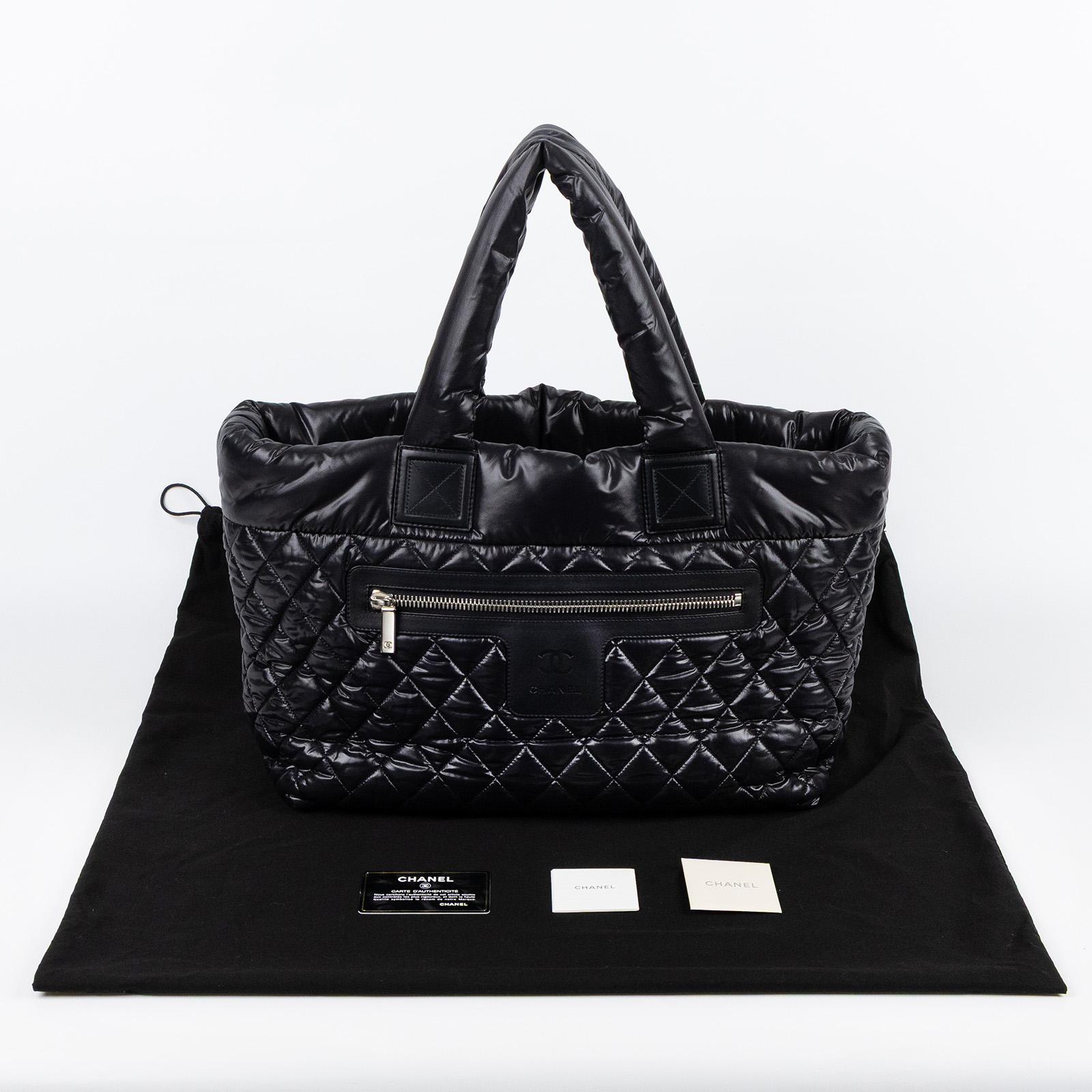 香奈兒 CHANEL Coco cocoon 托特包 A48611 14開黑 COCO COCOON空氣包 防塵袋/保證卡