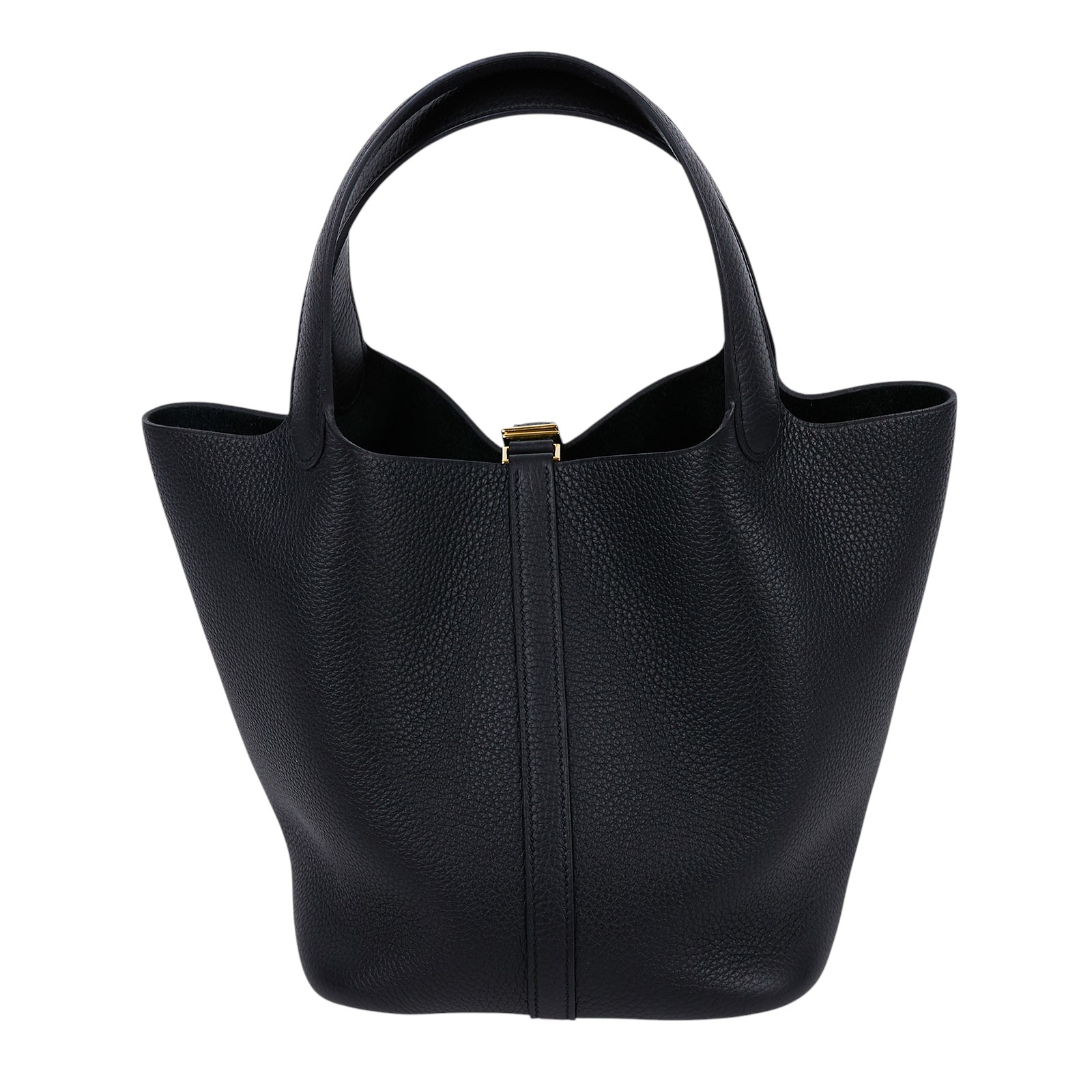 愛馬仕 Hermes Picotin Lock 22 菜籃子包 金色五金 黑色 H060991CC89  W刻 原廠盒子/防塵袋/購買證明正本/鎖組