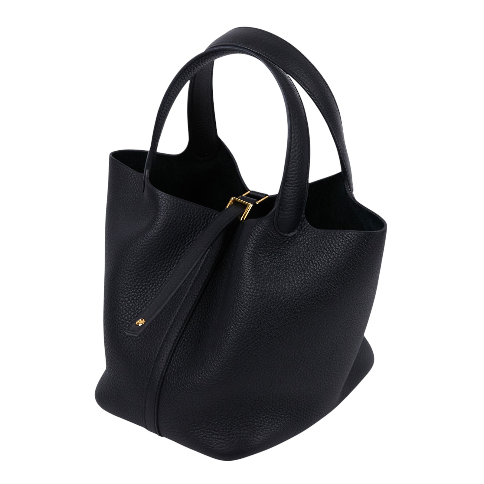 愛馬仕 Hermes Picotin Lock 22 菜籃子包 金色五金 黑色 H060991CC89  W刻 原廠盒子/防塵袋/購買證明正本/鎖組