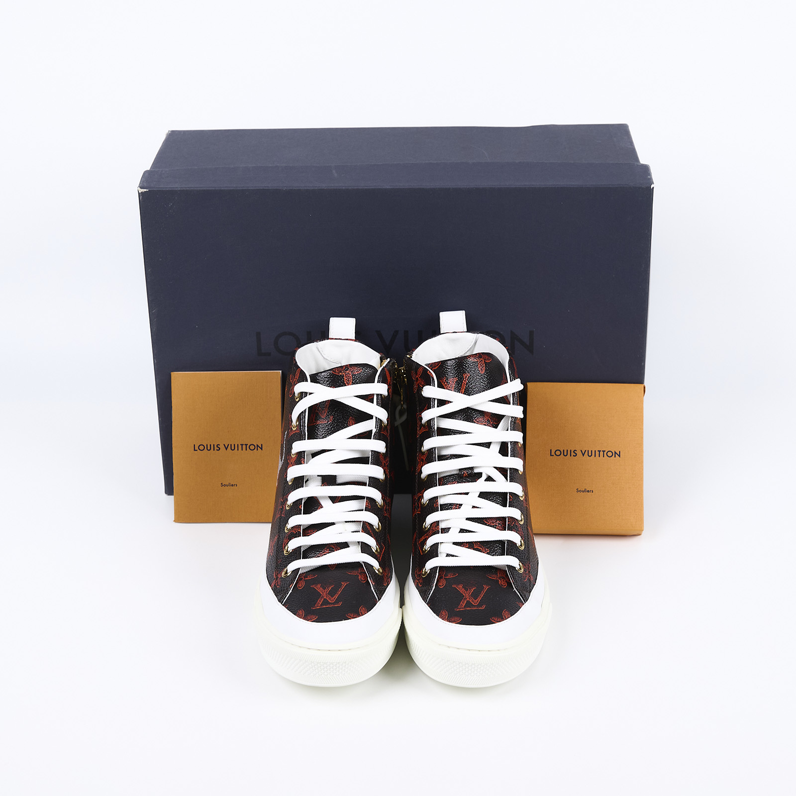 路易威登 LOUIS VUITTON Catogram Stellar 運動鞋  CATOGRAM高筒運動鞋#38.5 原廠盒子/鞋帶