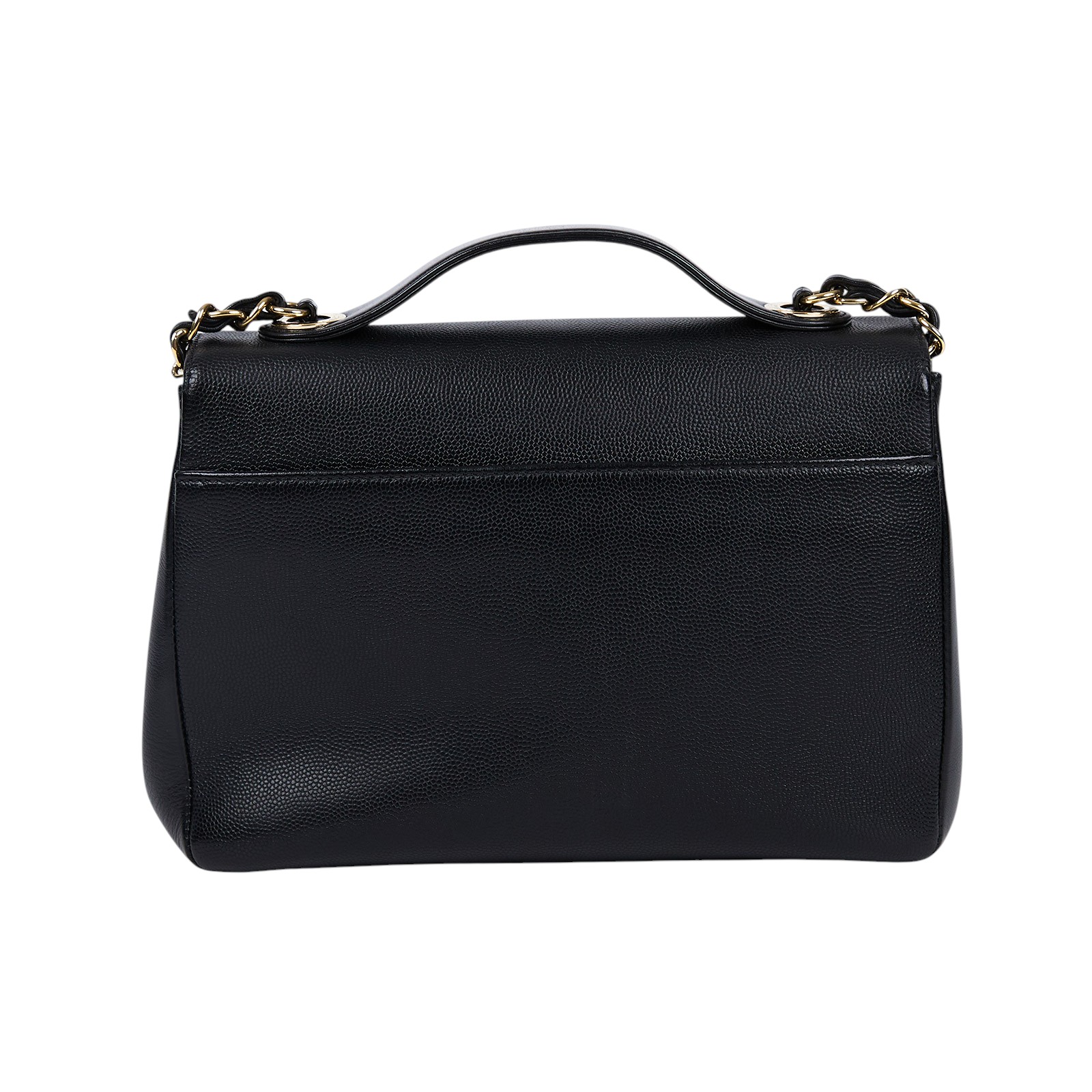 香奈兒 CHANEL 手提 口蓋包 A93607 23開黑金郵差包 防塵袋