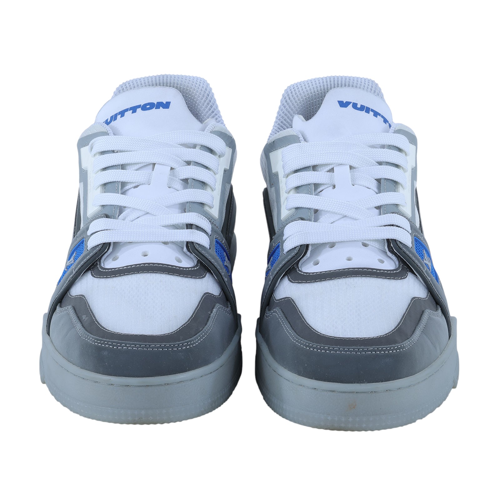 路易威登 LOUIS VUITTON LV Trainer 運動鞋 藍色 1AHTIY 藍拼灰TRAINER#7.5 原廠盒子/防塵袋/購買證明正本