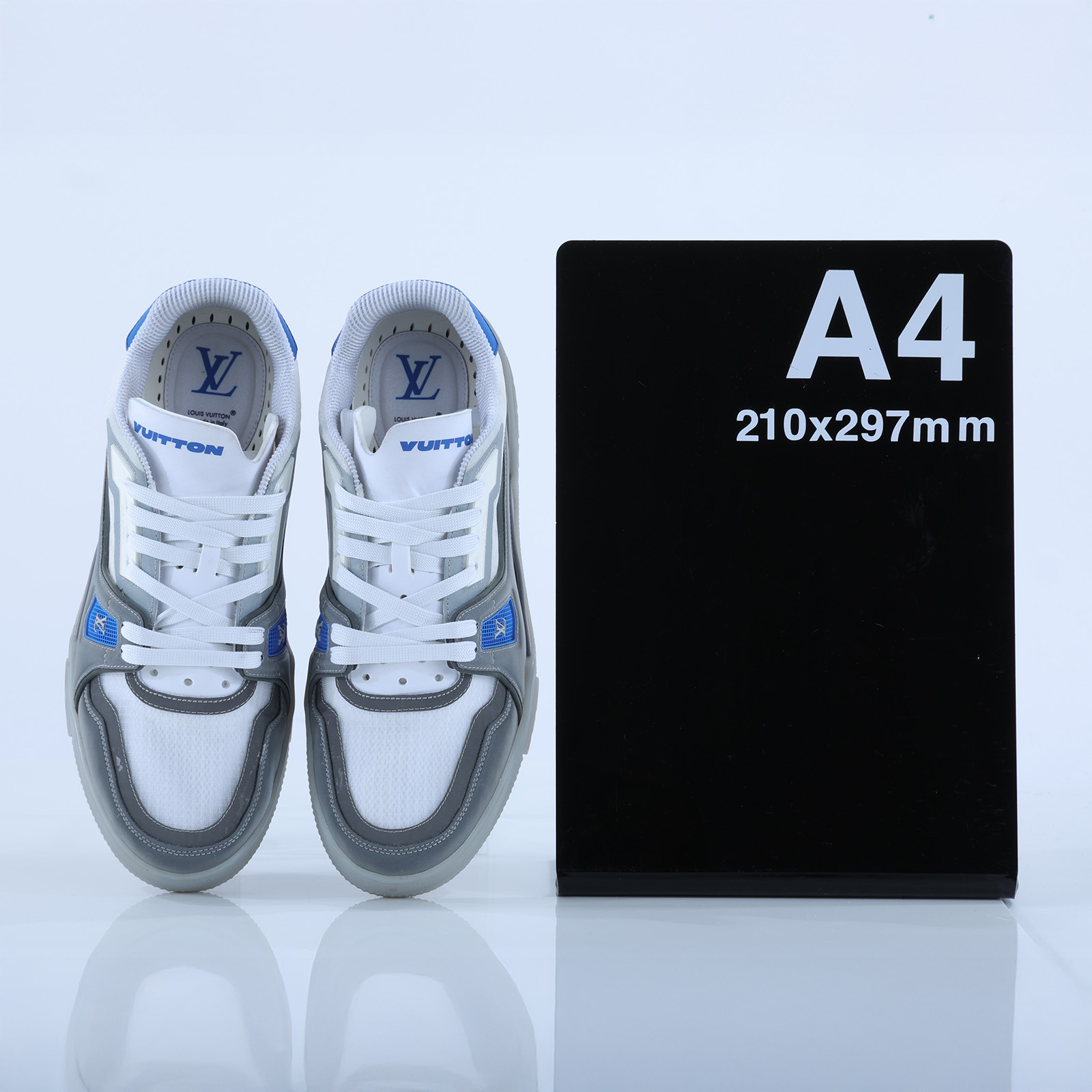 路易威登 LOUIS VUITTON LV Trainer 運動鞋 藍色 1AHTIY 藍拼灰TRAINER#7.5 原廠盒子/防塵袋/購買證明正本