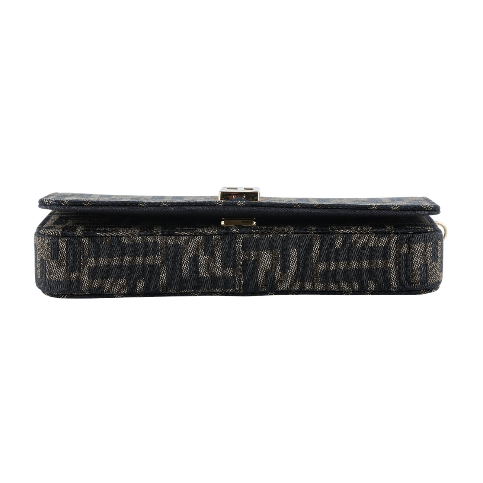 芬迪 FENDI Fendigraphy 鏈袋皮夾 8BS076AD23 棕FF帆布WOC 防塵袋/購買證明正本