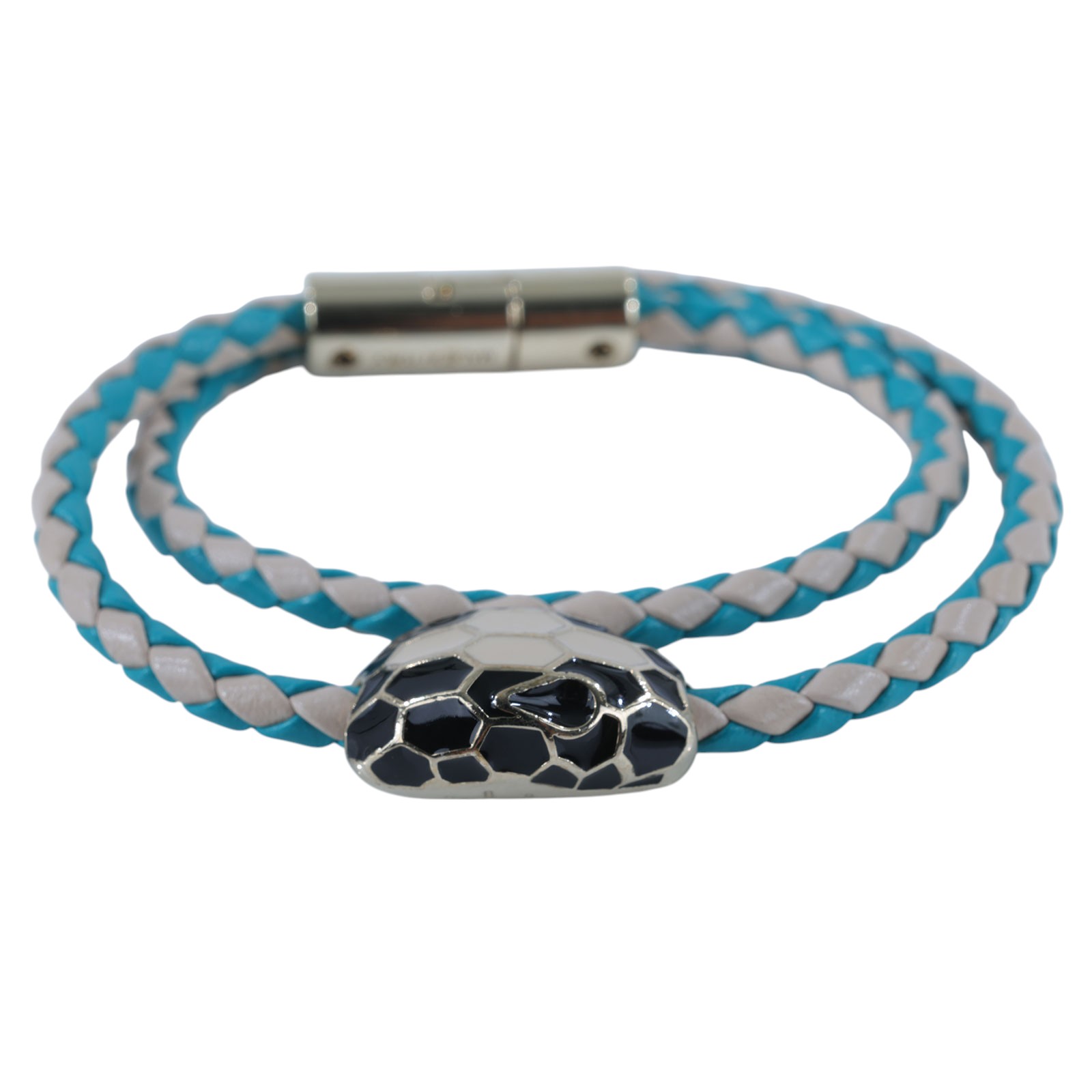 寶格麗 BVLGARI Serpenti Forever 手鍊  藍綠蛇頭SERPENTI編織手環 無附屬品
