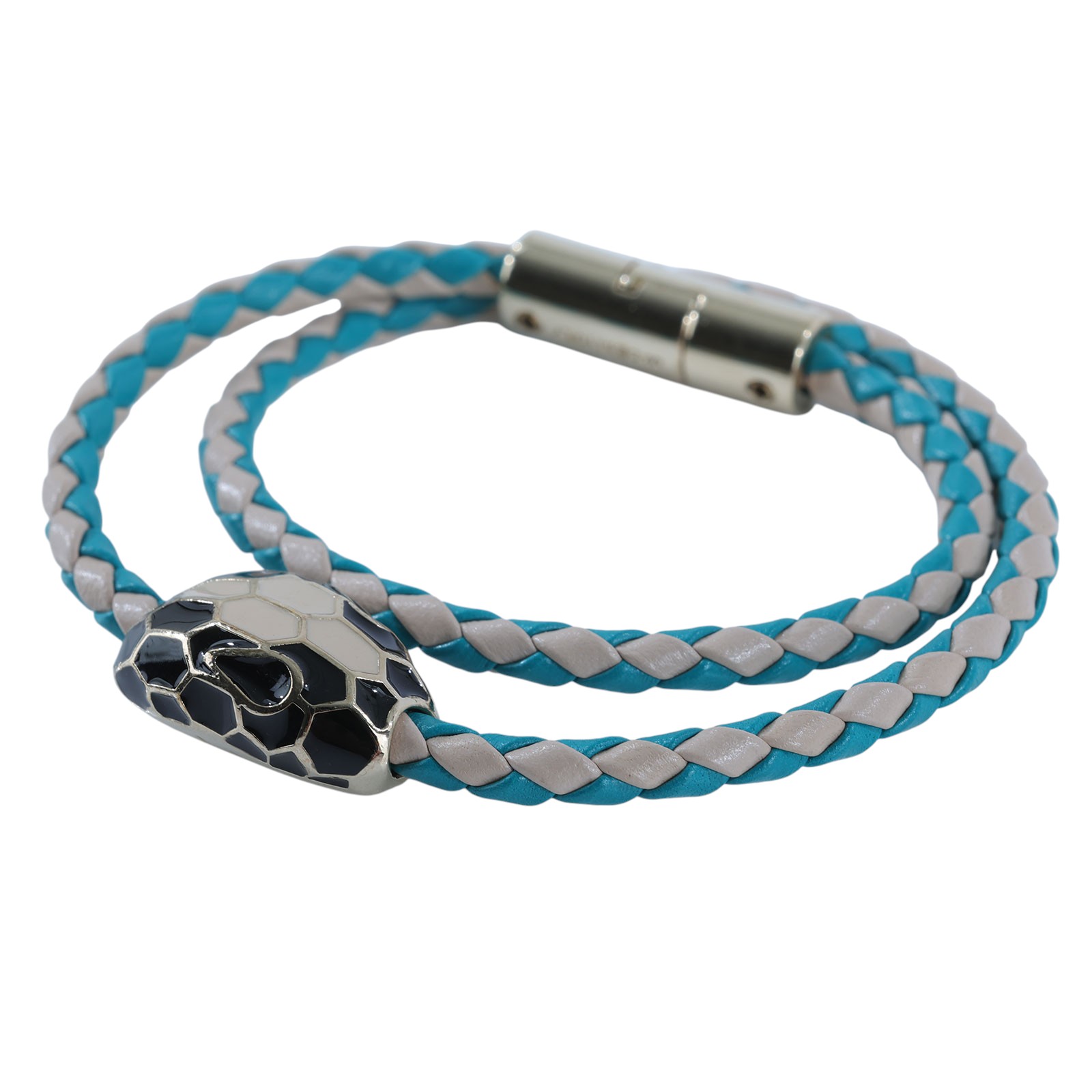 寶格麗 BVLGARI Serpenti Forever 手鍊  藍綠蛇頭SERPENTI編織手環 無附屬品