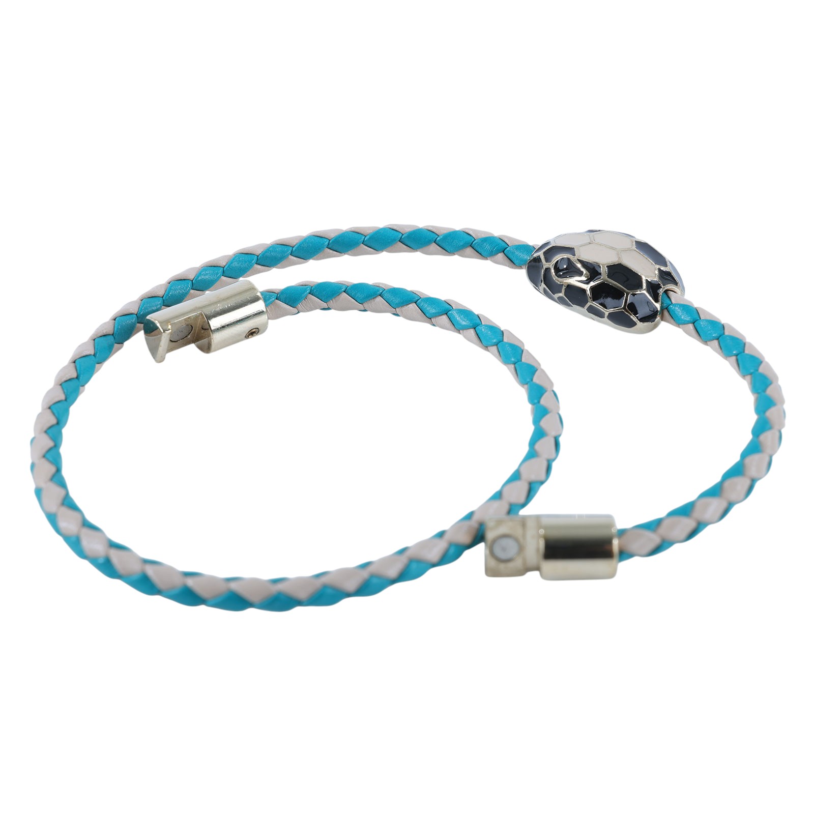 寶格麗 BVLGARI Serpenti Forever 手鍊  藍綠蛇頭SERPENTI編織手環 無附屬品