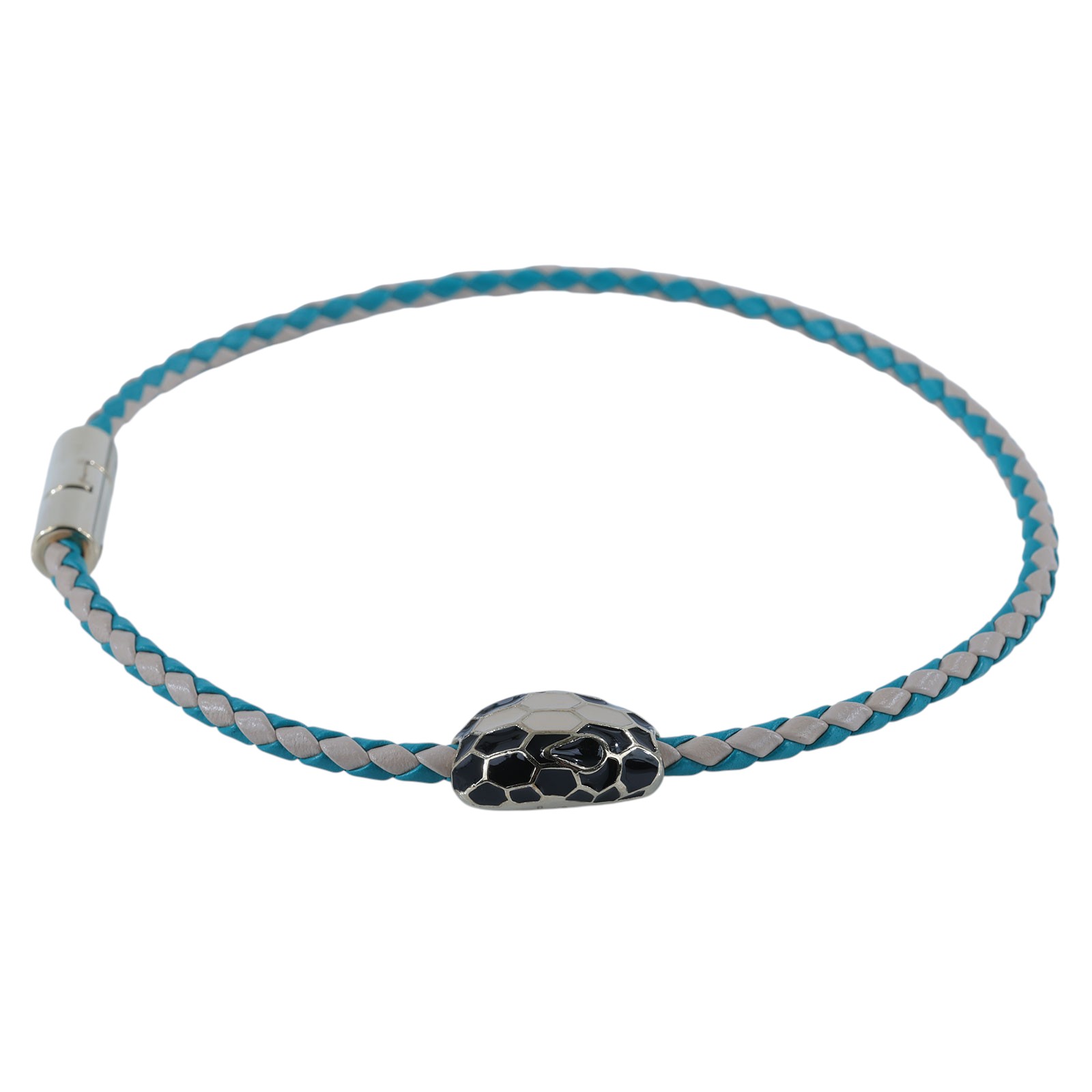 寶格麗 BVLGARI Serpenti Forever 手鍊  藍綠蛇頭SERPENTI編織手環 無附屬品
