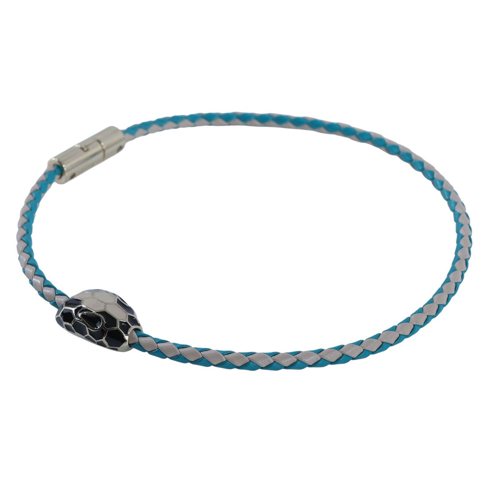 寶格麗 BVLGARI Serpenti Forever 手鍊  藍綠蛇頭SERPENTI編織手環 無附屬品