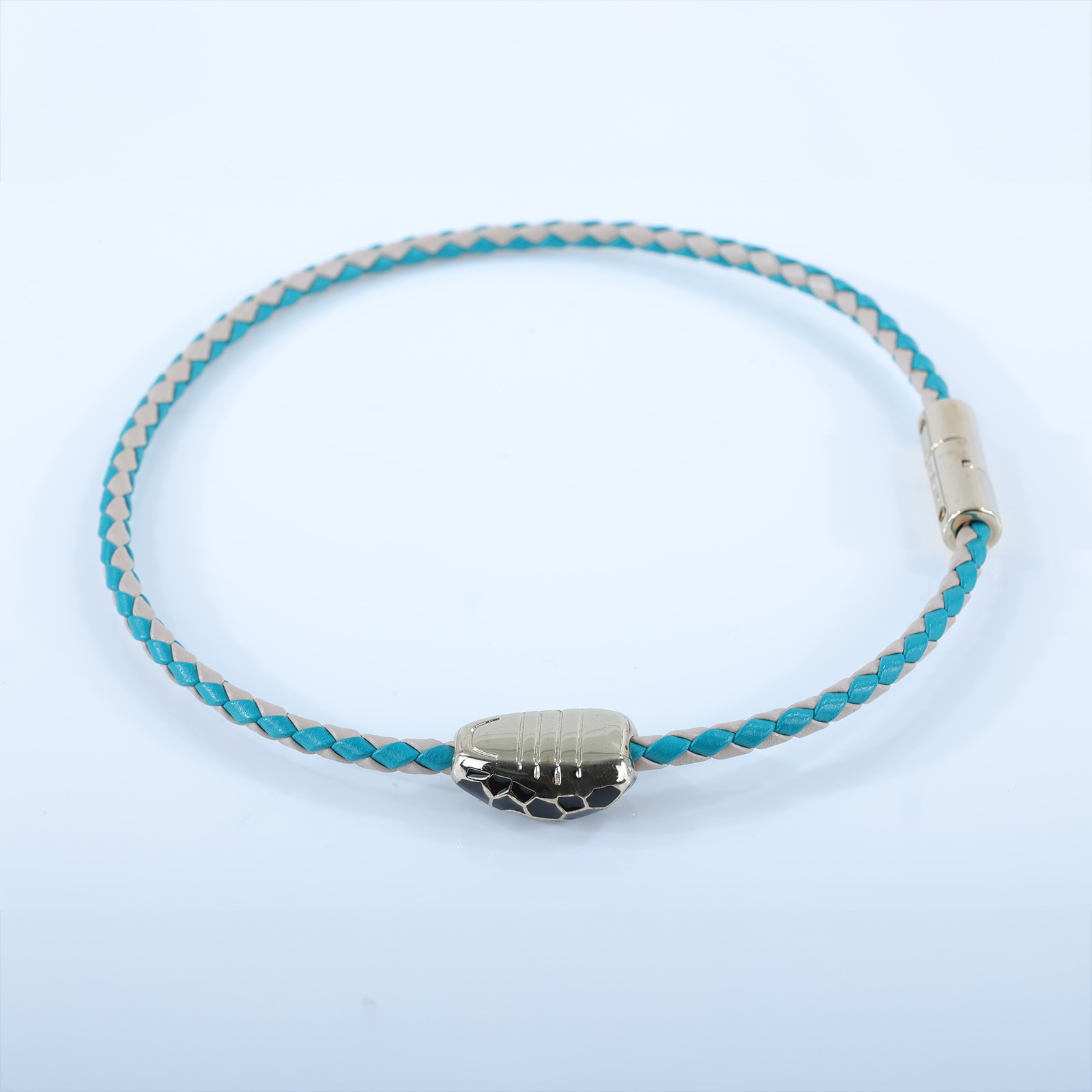 寶格麗 BVLGARI Serpenti Forever 手鍊  藍綠蛇頭SERPENTI編織手環 無附屬品