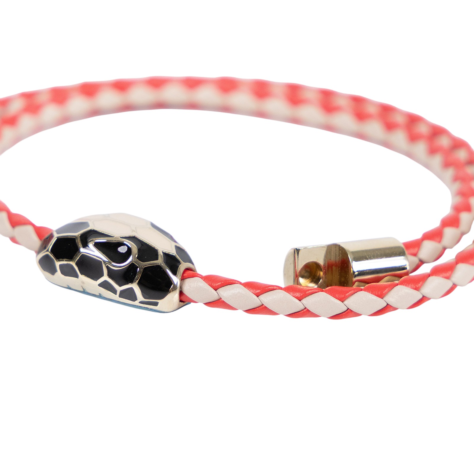 寶格麗 BVLGARI Serpenti Forever 手鍊  黑粉蛇頭SERPENTI編織手環 無附屬品