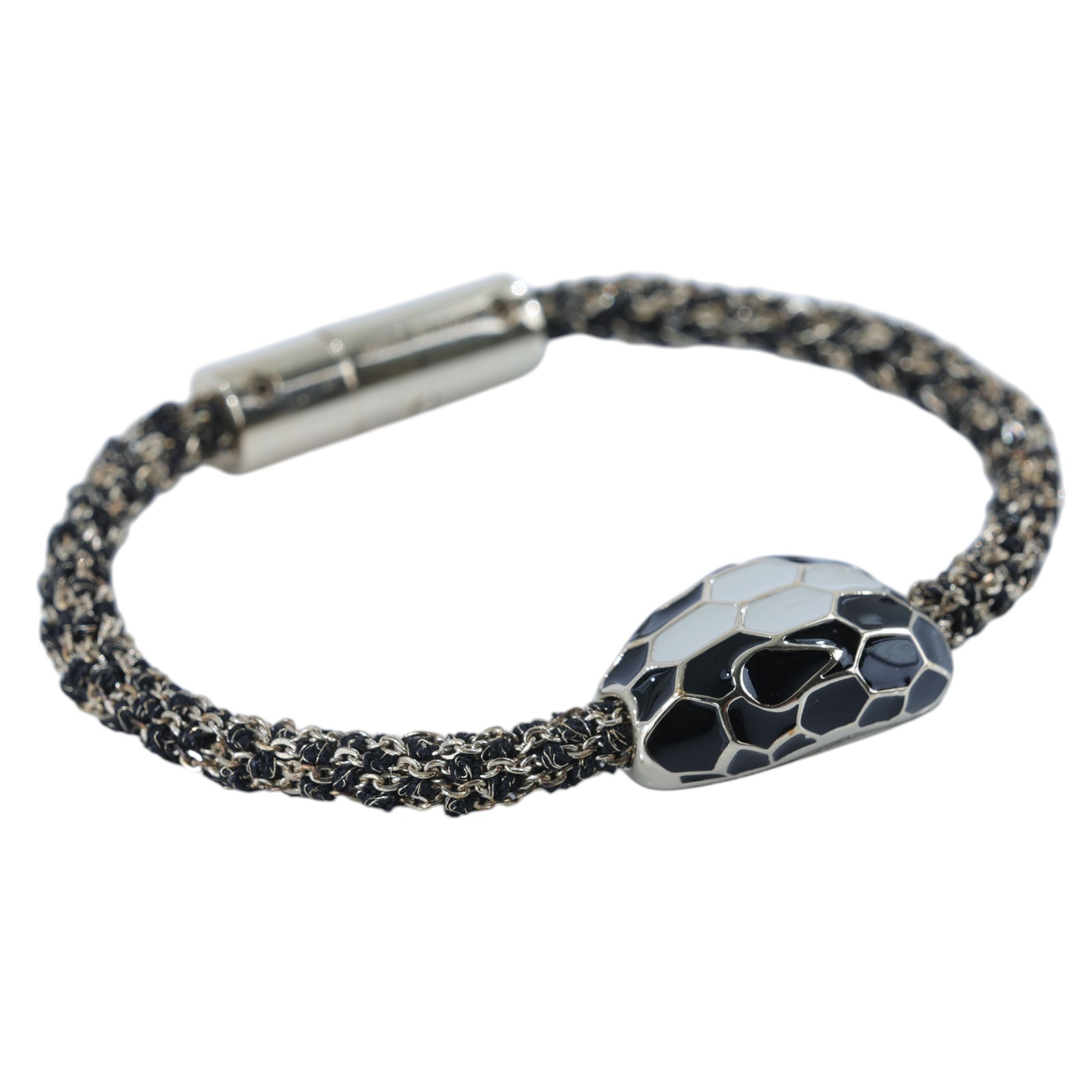 寶格麗 BVLGARI Serpenti Forever 手鍊  黑淡金蛇頭手環 無附屬品
