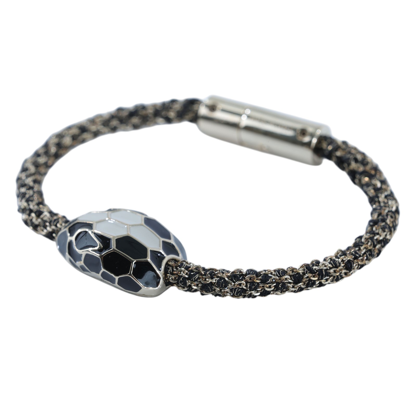 寶格麗 BVLGARI Serpenti Forever 手鍊  黑淡金蛇頭手環 無附屬品