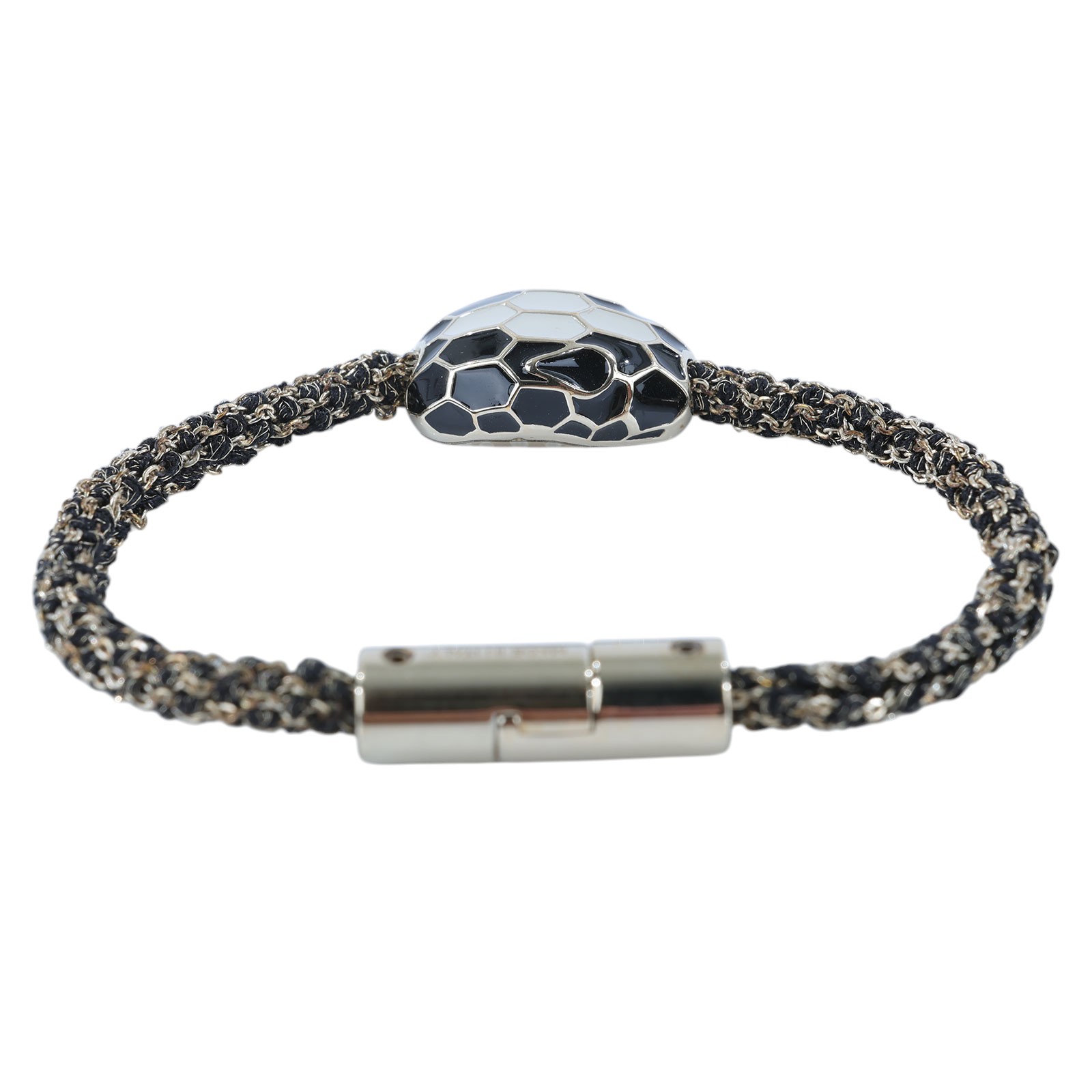 寶格麗 BVLGARI Serpenti Forever 手鍊  黑淡金蛇頭手環 無附屬品