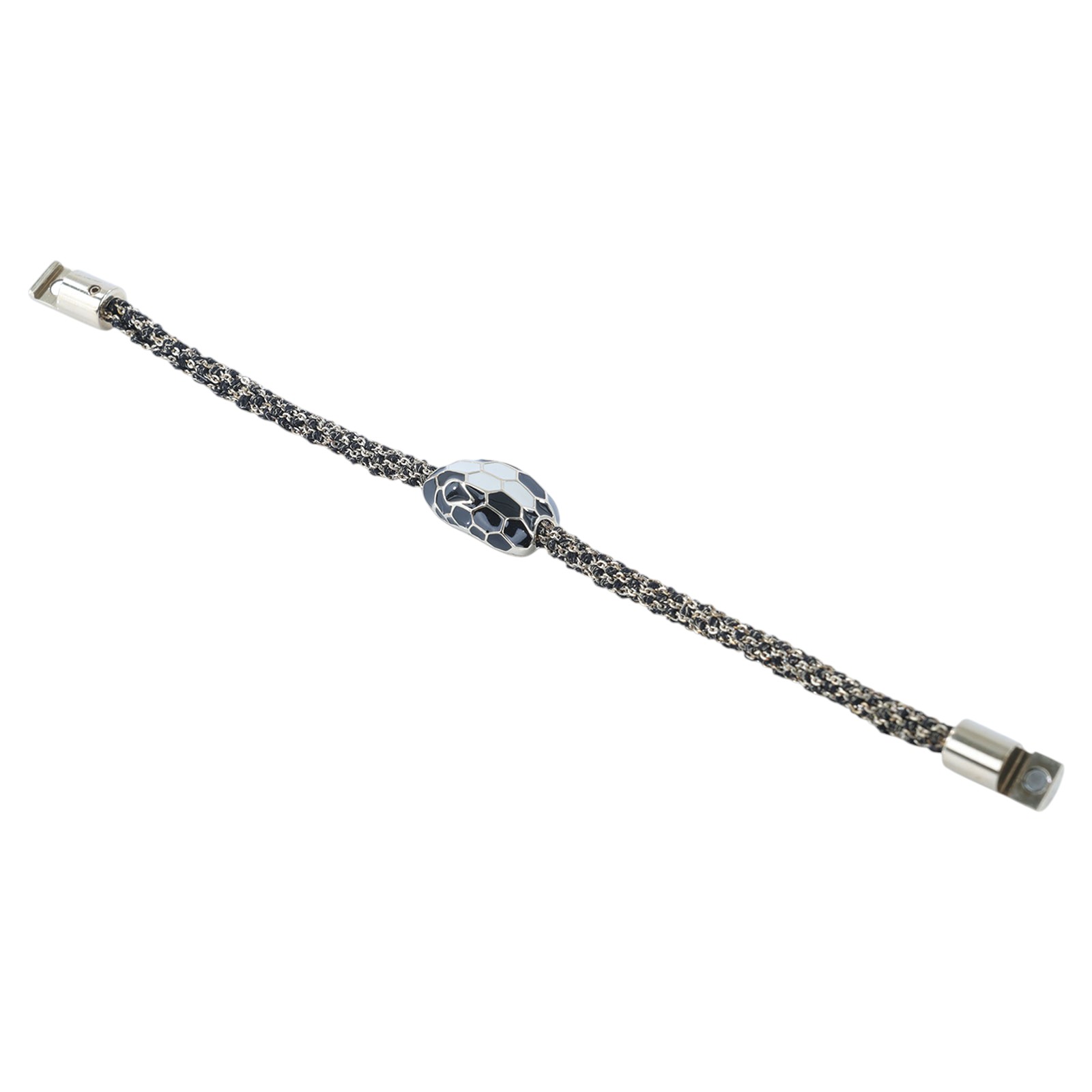 寶格麗 BVLGARI Serpenti Forever 手鍊  黑淡金蛇頭手環 無附屬品