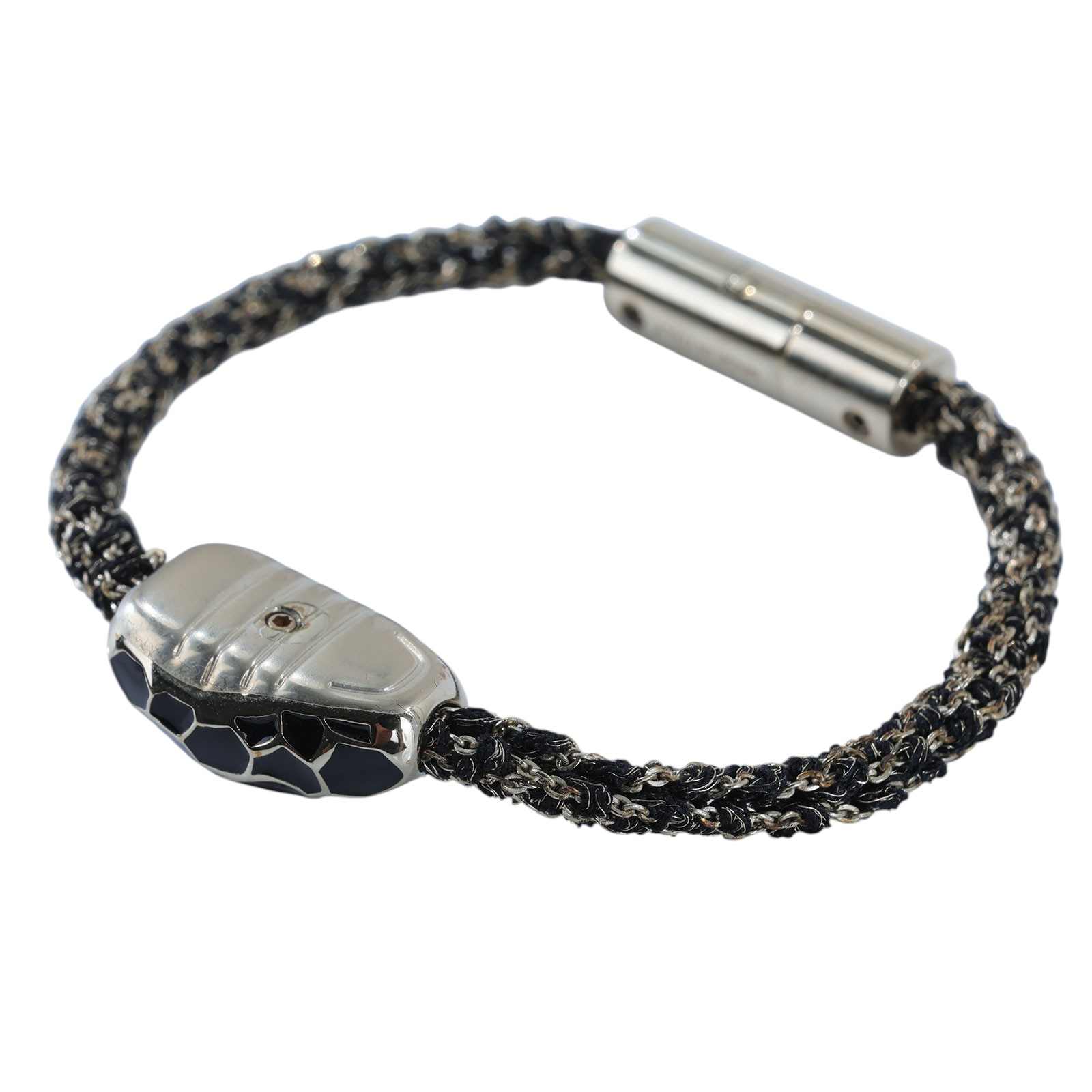 寶格麗 BVLGARI Serpenti Forever 手鍊  黑淡金蛇頭手環 無附屬品