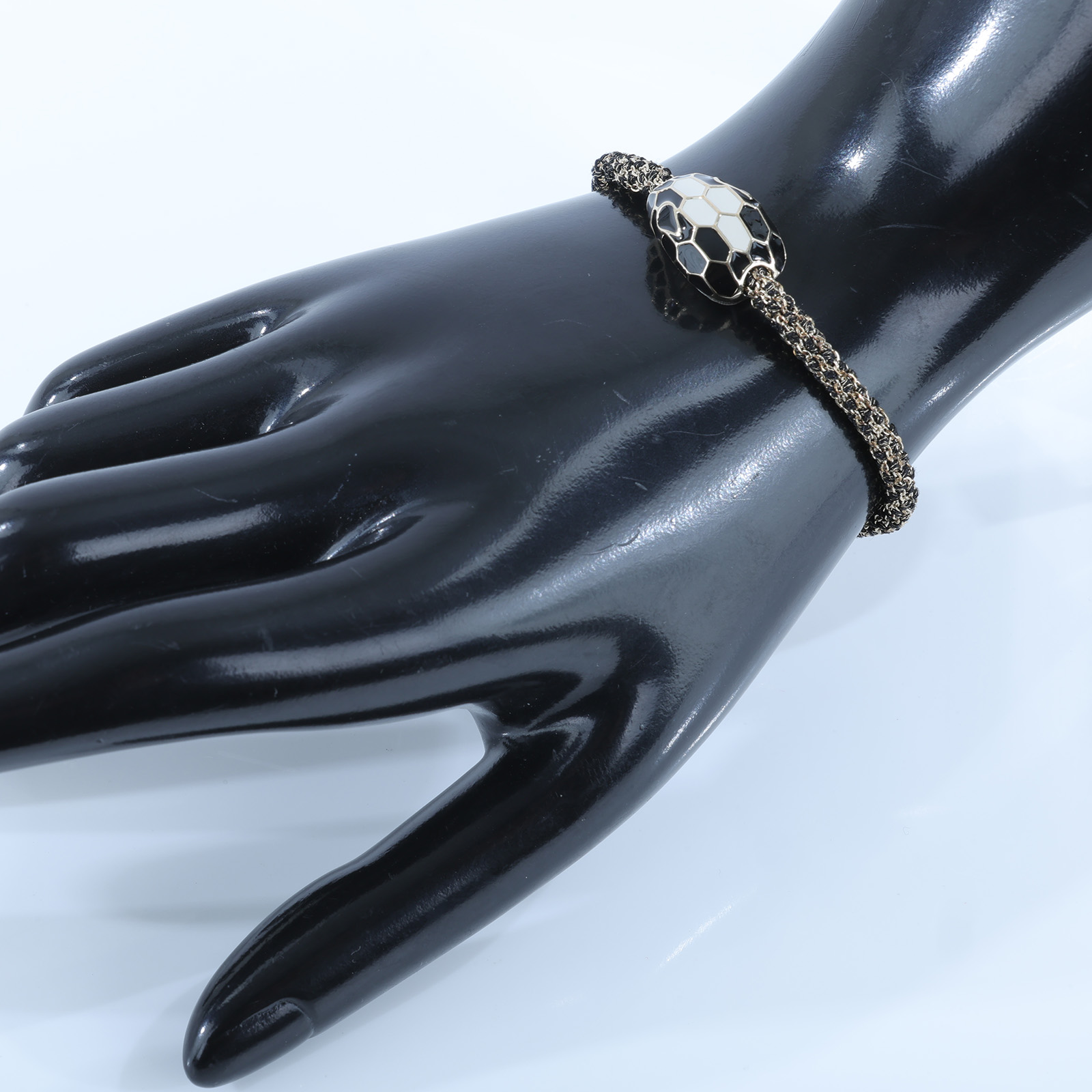 寶格麗 BVLGARI Serpenti Forever 手鍊  黑淡金蛇頭手環 無附屬品