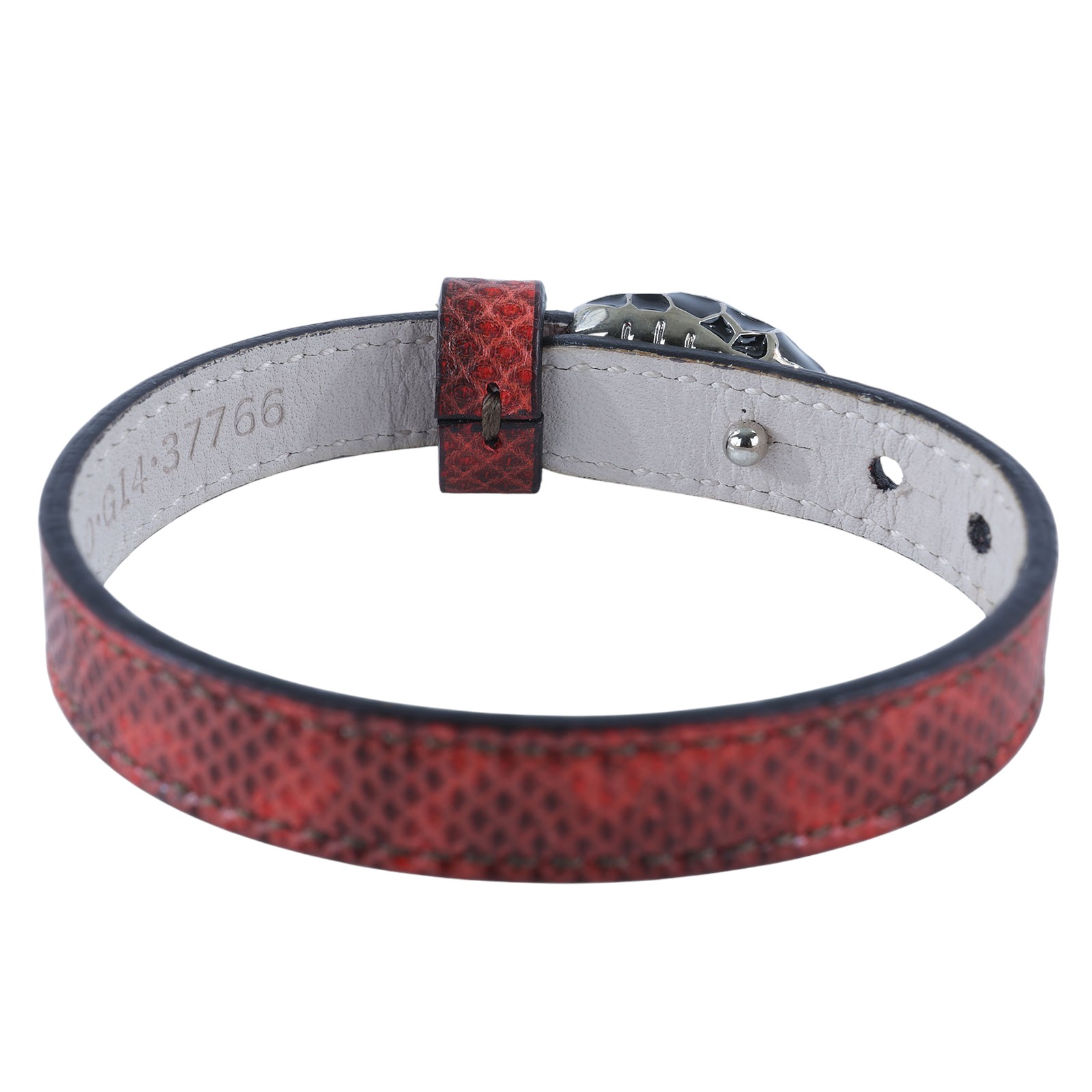 寶格麗 BVLGARI Serpenti Forever 手鍊  橘紅蛇頭皮手環 無附屬品