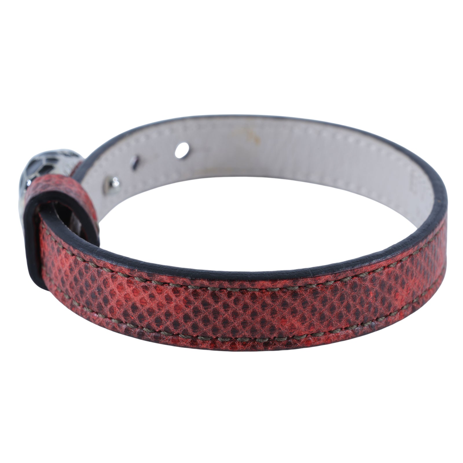 寶格麗 BVLGARI Serpenti Forever 手鍊  橘紅蛇頭皮手環 無附屬品