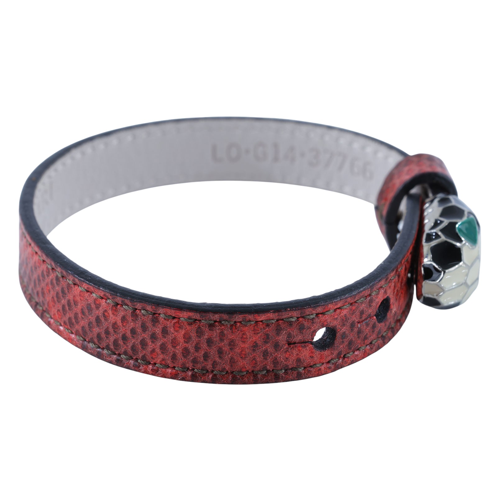 寶格麗 BVLGARI Serpenti Forever 手鍊  橘紅蛇頭皮手環 無附屬品
