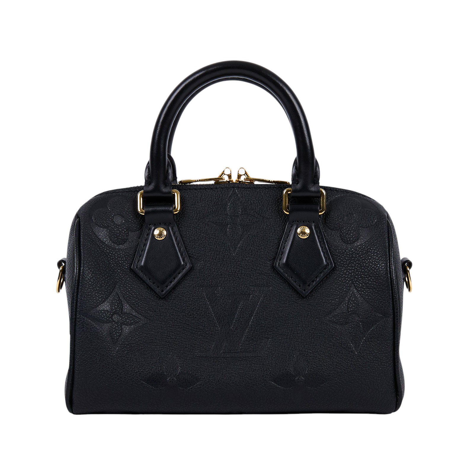 路易威登 LOUIS VUITTON Speedy Bandoulière  20 Noir 手提 斜背 波士頓包 M58953 晶片款  防塵袋/原廠盒子/購買證明正本/鎖組/背帶