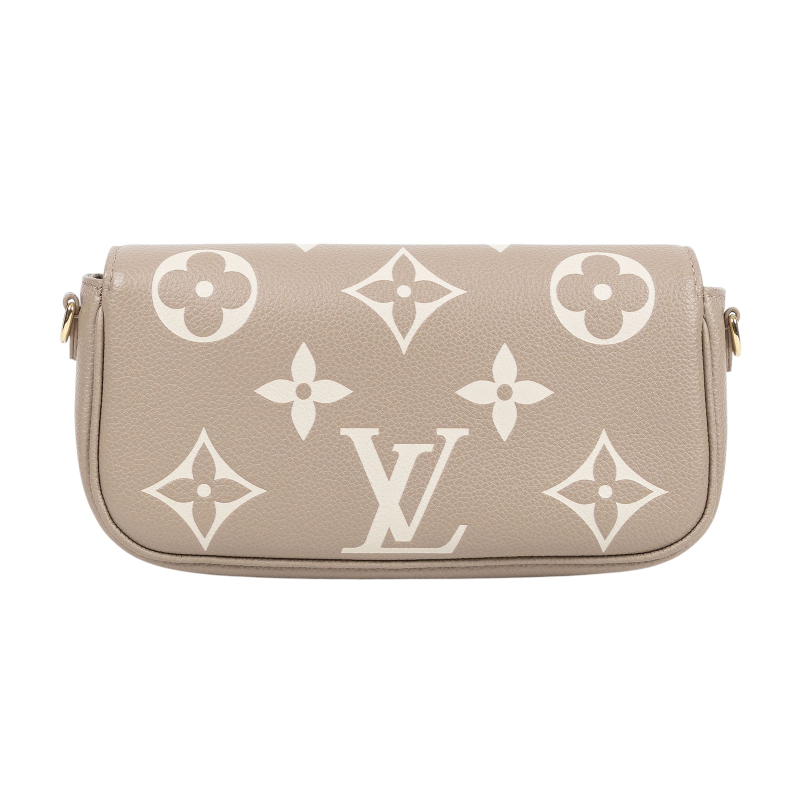 路易威登 LOUIS VUITTON Wallet on Chain Ivy 壓花牛皮 肩背錢包 斑鳩灰色 奶油色 M82211 晶片款  原廠盒子/防塵袋/購買證明正本/背帶2