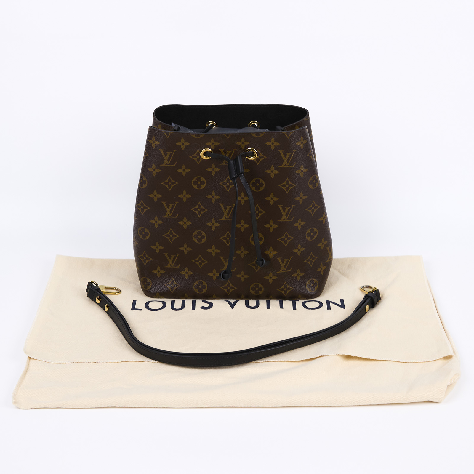 路易威登 LOUIS VUITTON NéoNoé MM 原花 束口水桶包 M44020 原花黑NEONOE水桶包 防塵袋