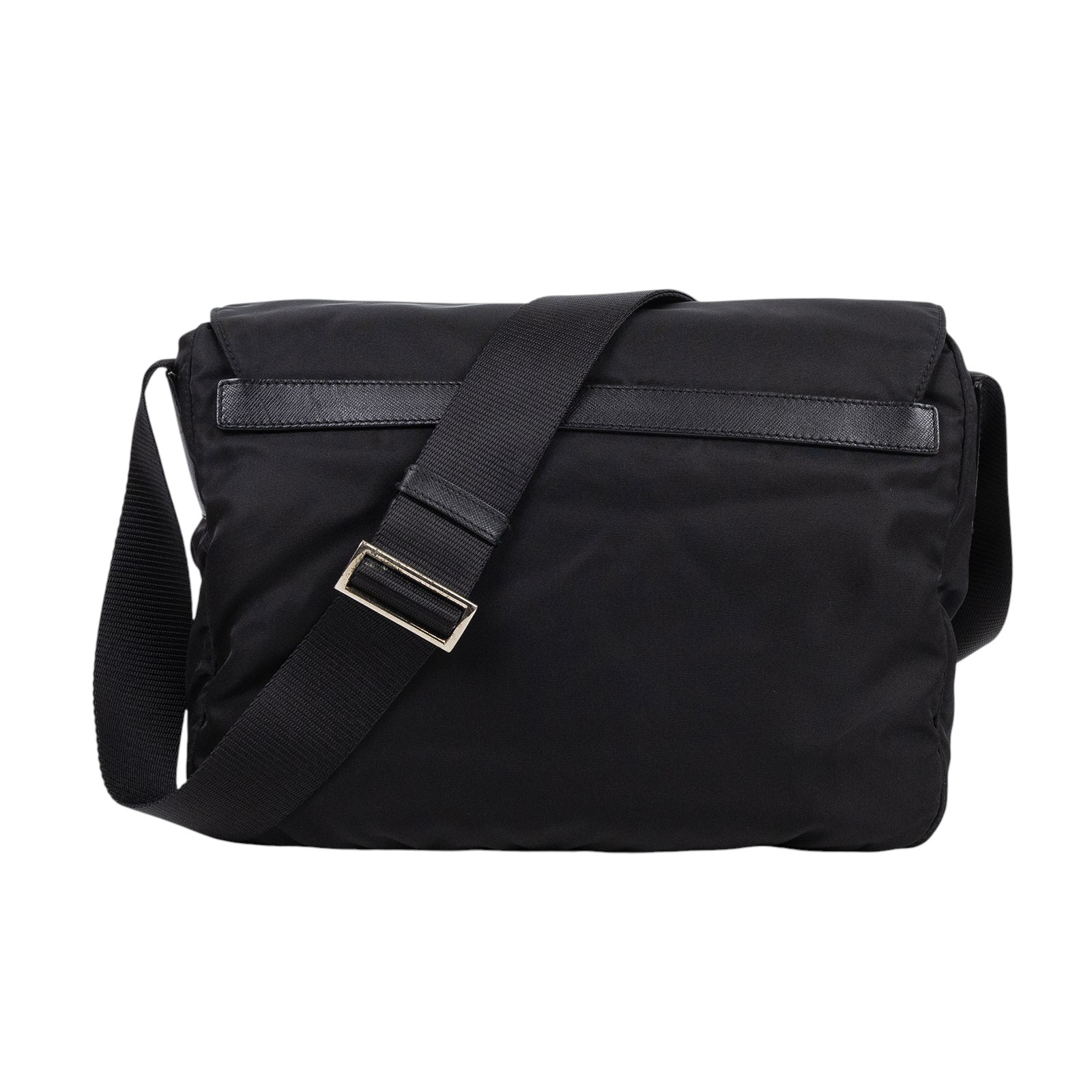 普拉達 PRADA 尼龍 郵差包  黑尼龍郵差包 無附屬品