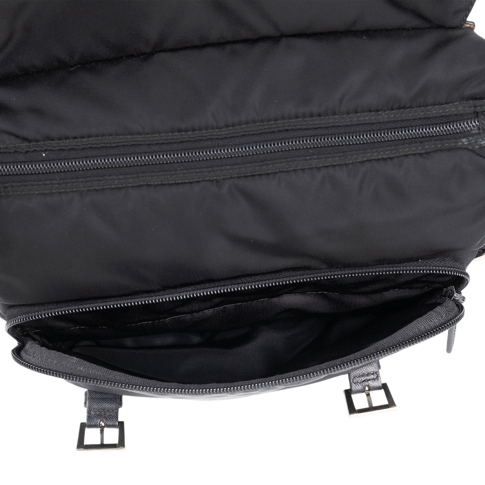 普拉達 PRADA 尼龍 郵差包  黑尼龍郵差包 無附屬品