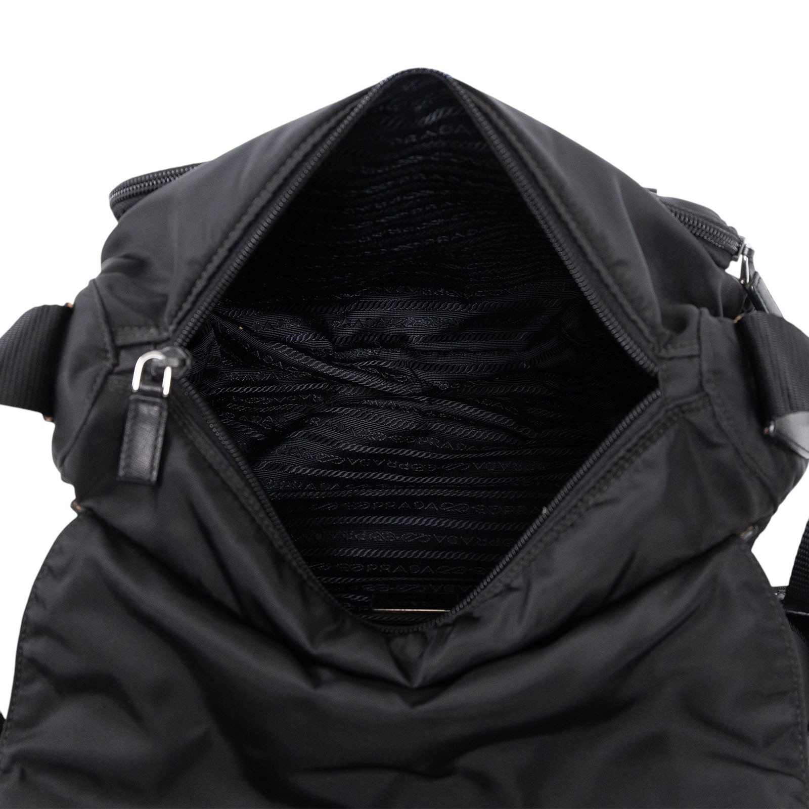 普拉達 PRADA 尼龍 郵差包  黑尼龍郵差包 無附屬品