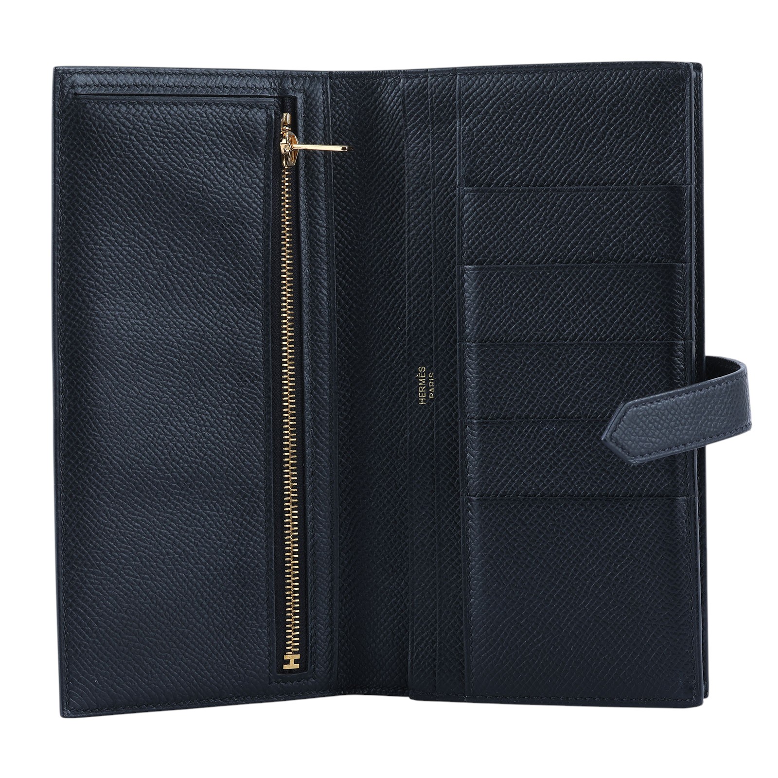 愛馬仕 Hermes Bearn Soufflet 長夾 BEARNL Y TI 011 AW Y刻黑BEARN長夾 原廠盒子