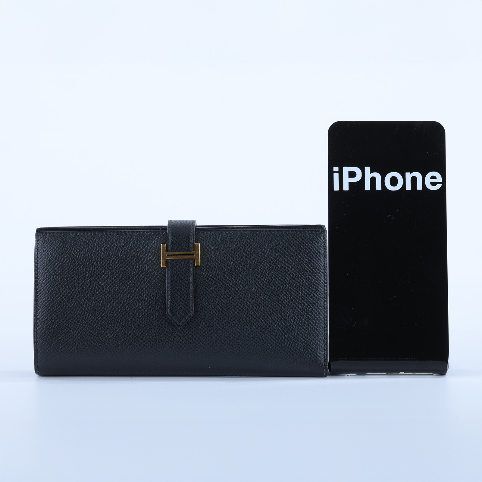 愛馬仕 Hermes Bearn Soufflet 長夾 BEARNL Y TI 011 AW Y刻黑BEARN長夾 原廠盒子