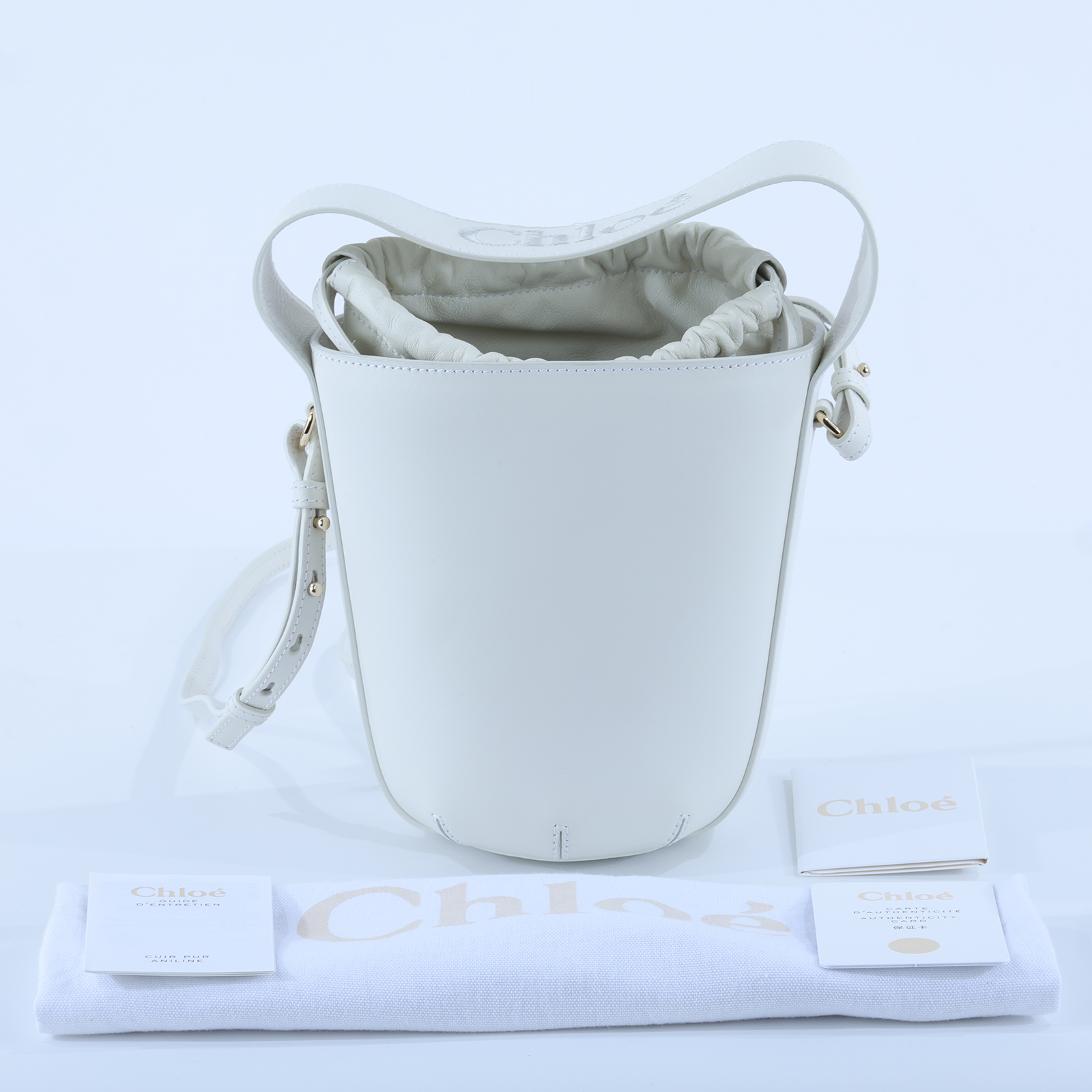蔻依 CHLOE Sense 水桶包 CHC23SS420I60 白SENSE 防塵袋