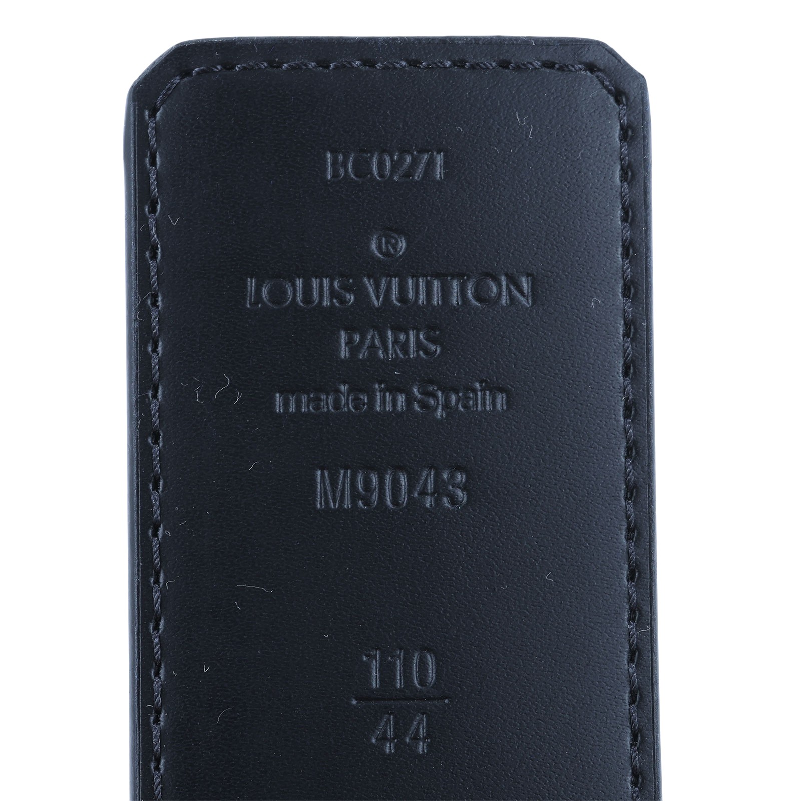路易威登 LOUIS VUITTON LV Initiales 40毫米 雙面皮帶 M9043Q 黑原花腰帶 44MM #110公分 原廠盒子/防塵袋