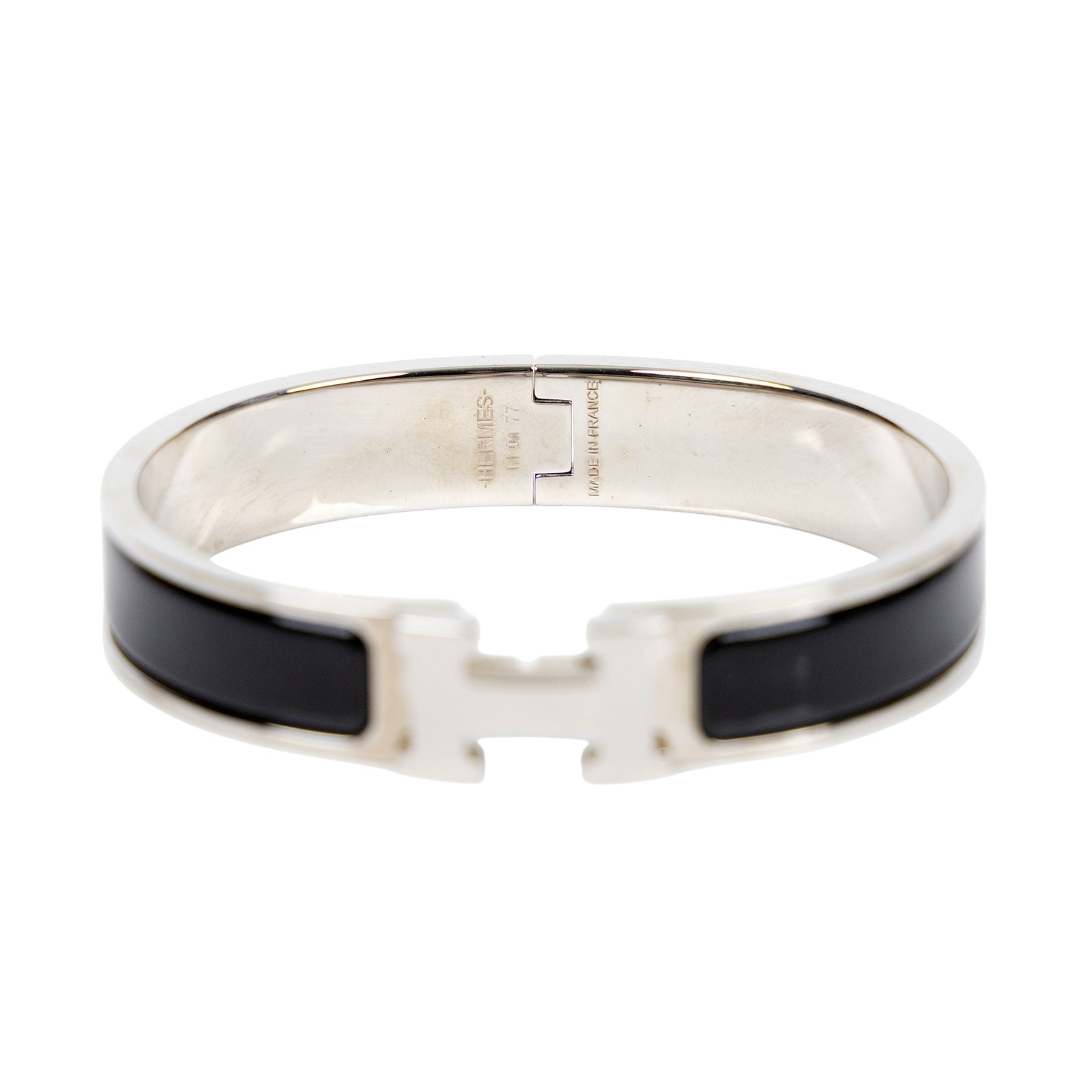 愛馬仕 Hermes Clic H GM 手環 黑色 H700001FP01GM /FI 01 77 黑銀CLIC H手環 GM 原廠盒子