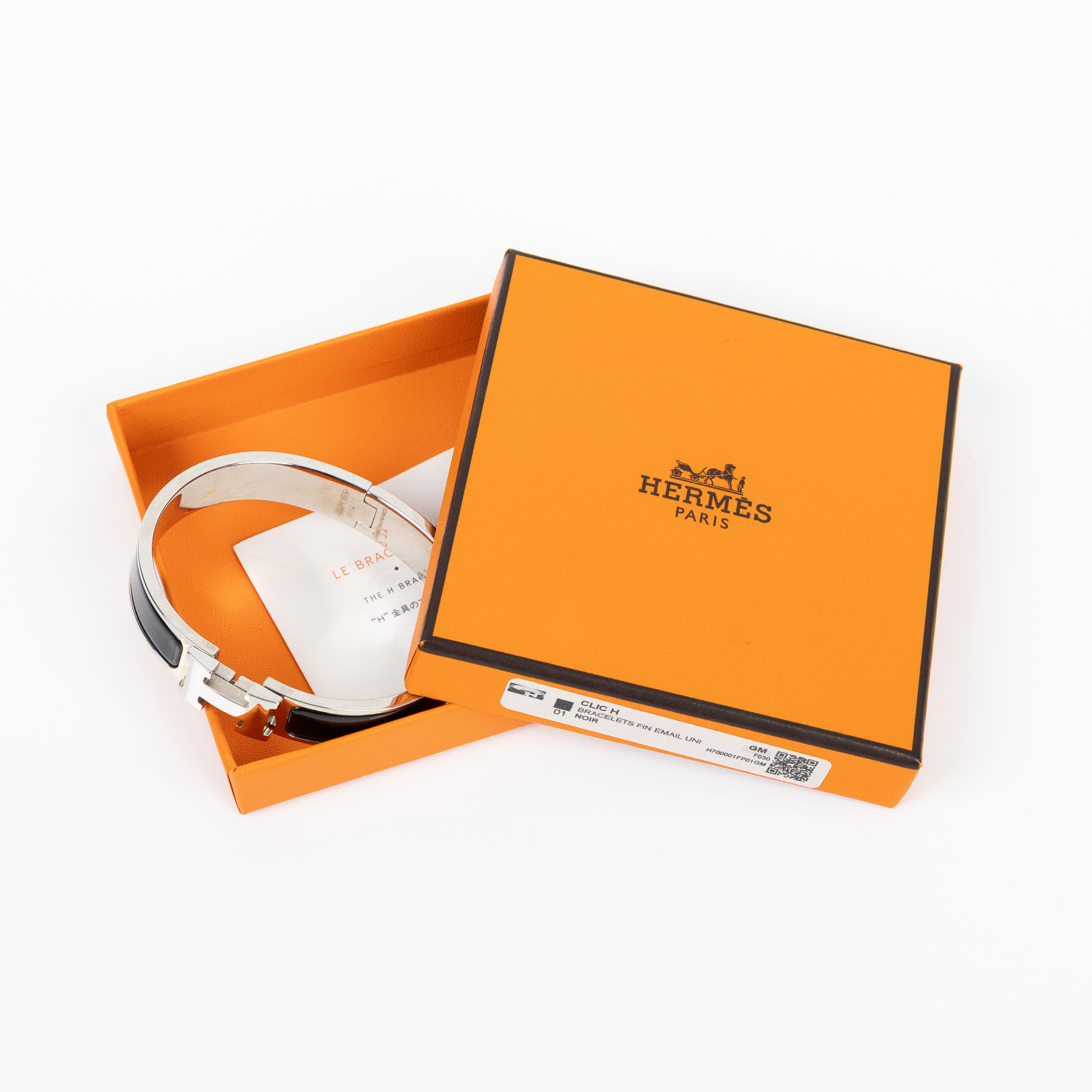 愛馬仕 Hermes Clic H GM 手環 黑色 H700001FP01GM /FI 01 77 黑銀CLIC H手環 GM 原廠盒子