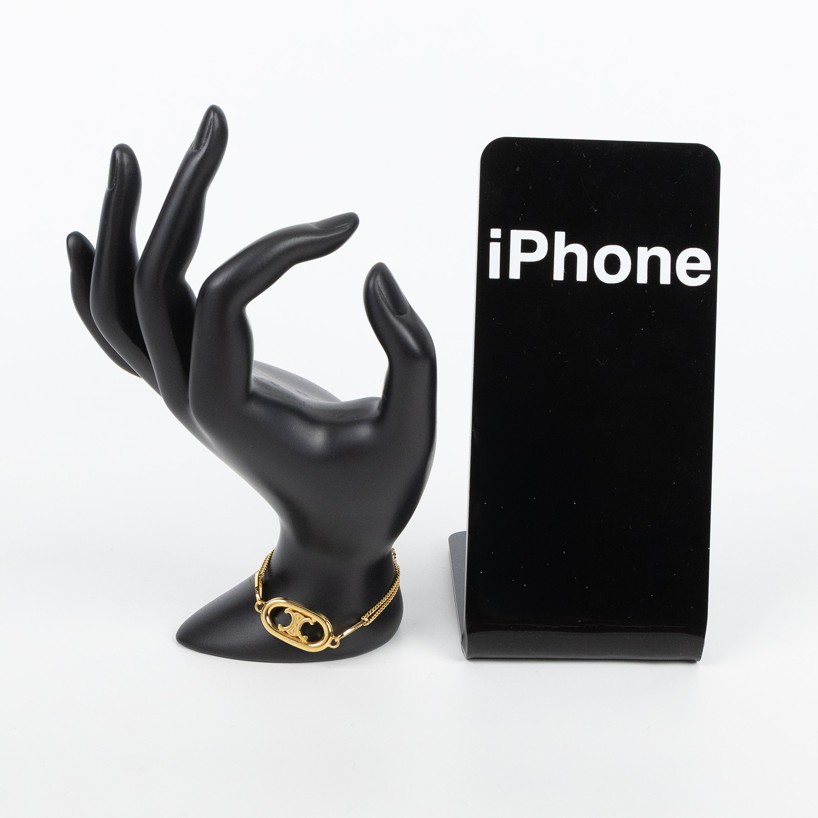 思琳 CELINE Triomphe 金色飾面 黃銅 手鍊 46S906BRA 金色凱旋門手鍊 原廠盒子/防塵袋