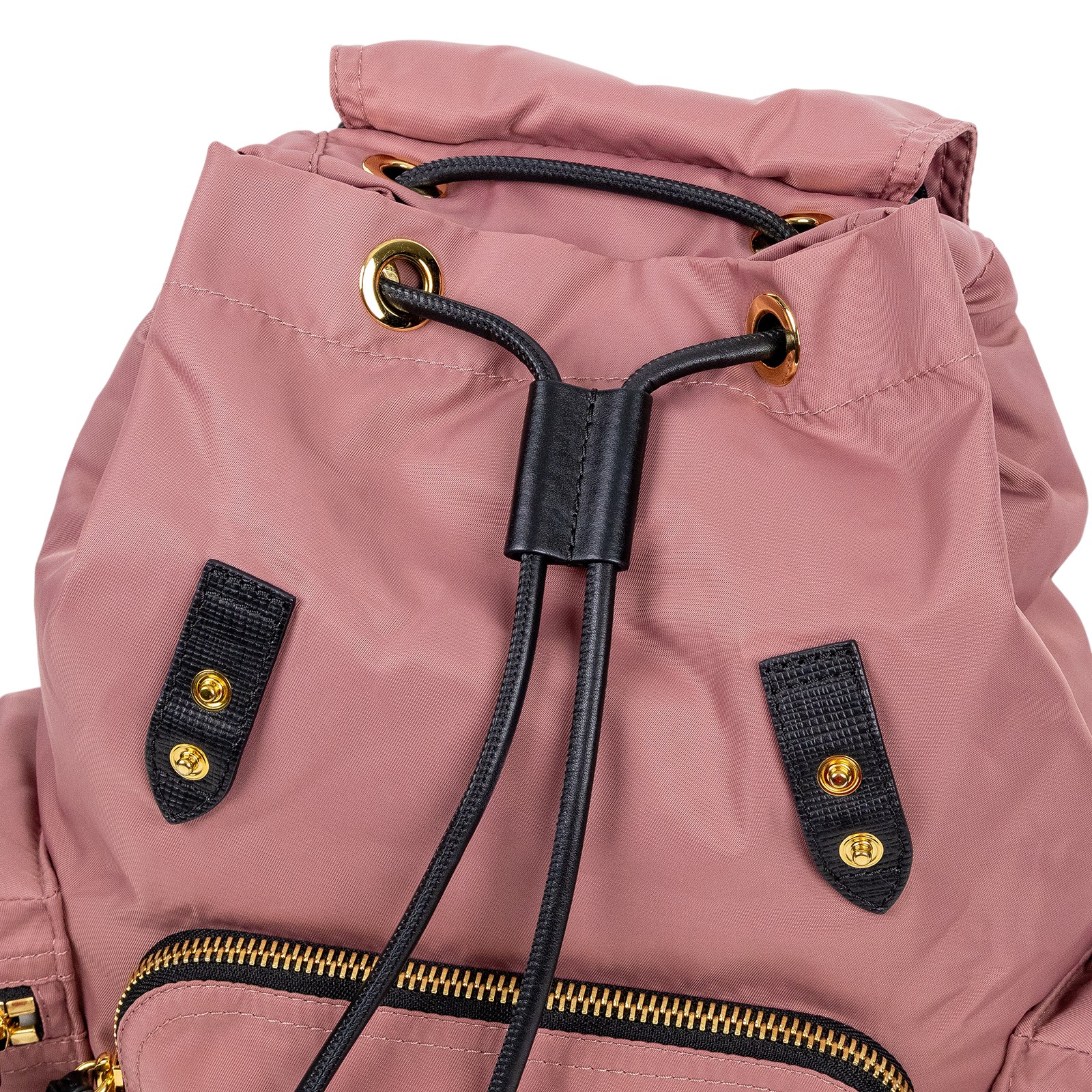 博柏利 BURBERRY The Rucksack 軍用背包  藕粉尼龍後背包 防塵袋