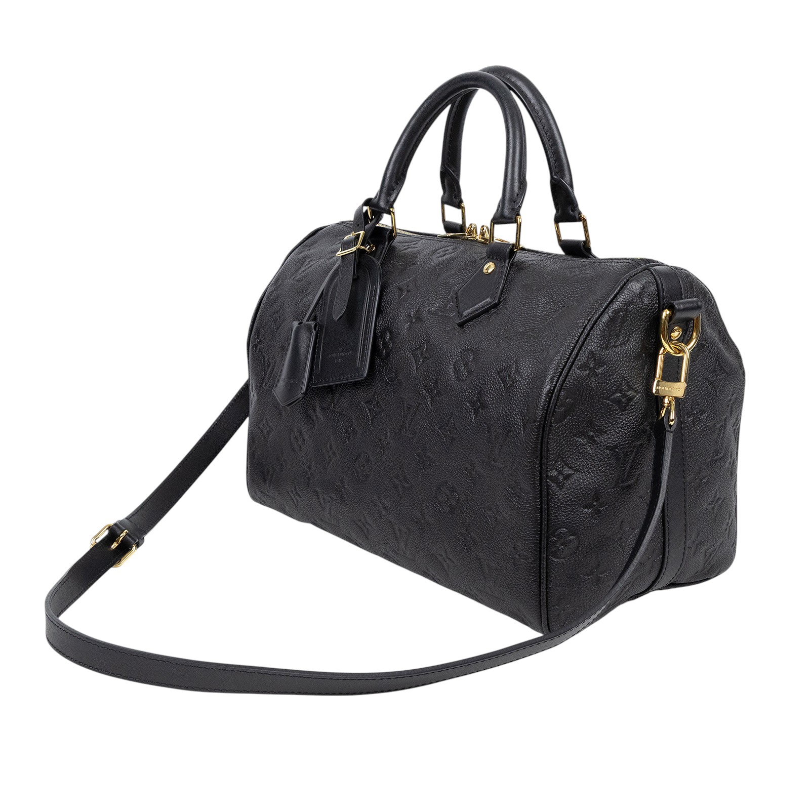 路易威登 LOUIS VUITTON Speedy Soft 30 手提波士頓包 黑色 M47186 晶片款  原廠盒子/防塵袋/鎖組/購買證明正本/背帶