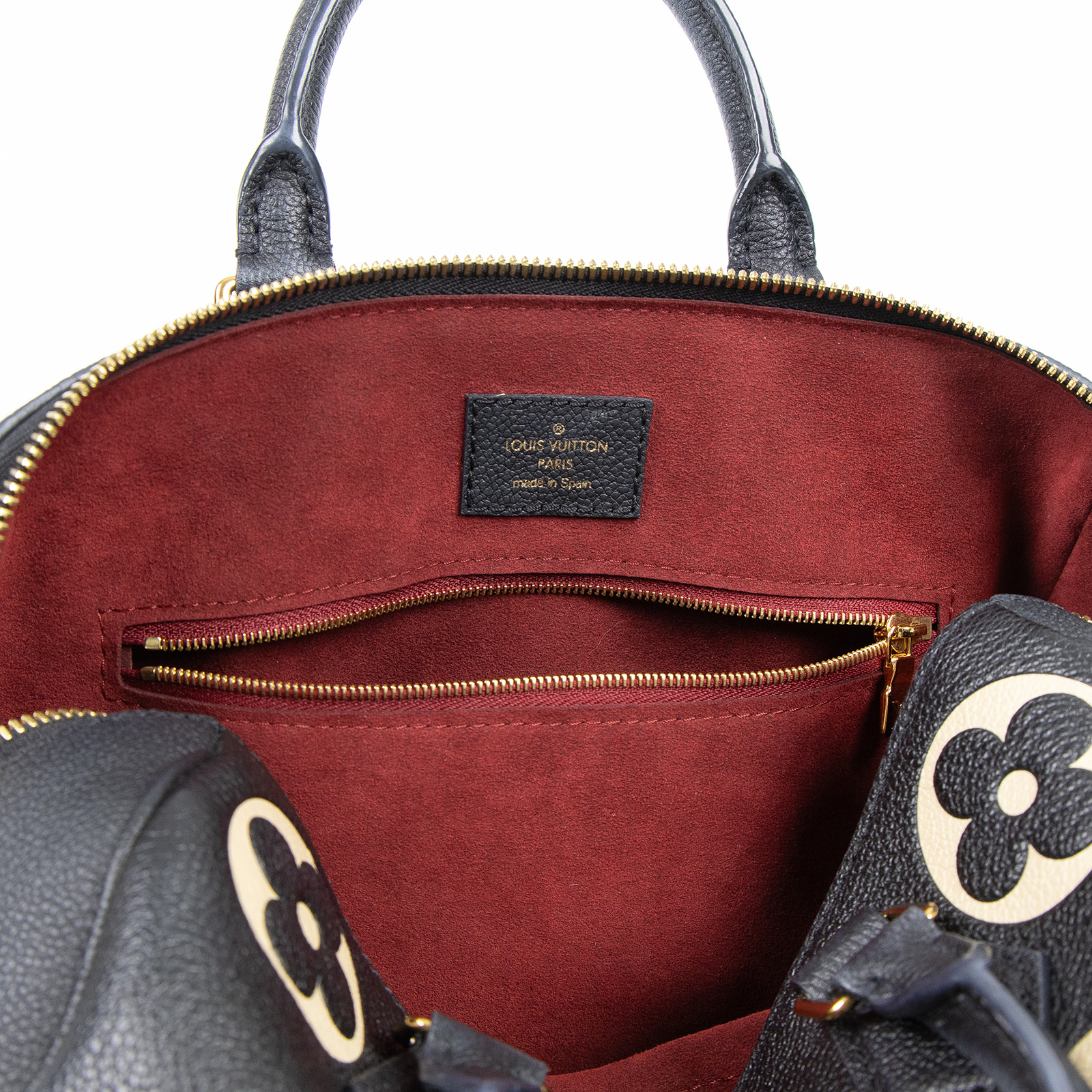 路易威登 LOUIS VUITTON Speedy Bandoulière  25 雙色 手提 斜背 波士頓包 M58947 晶片款  原廠盒子/防塵袋/購買證明正本/背帶